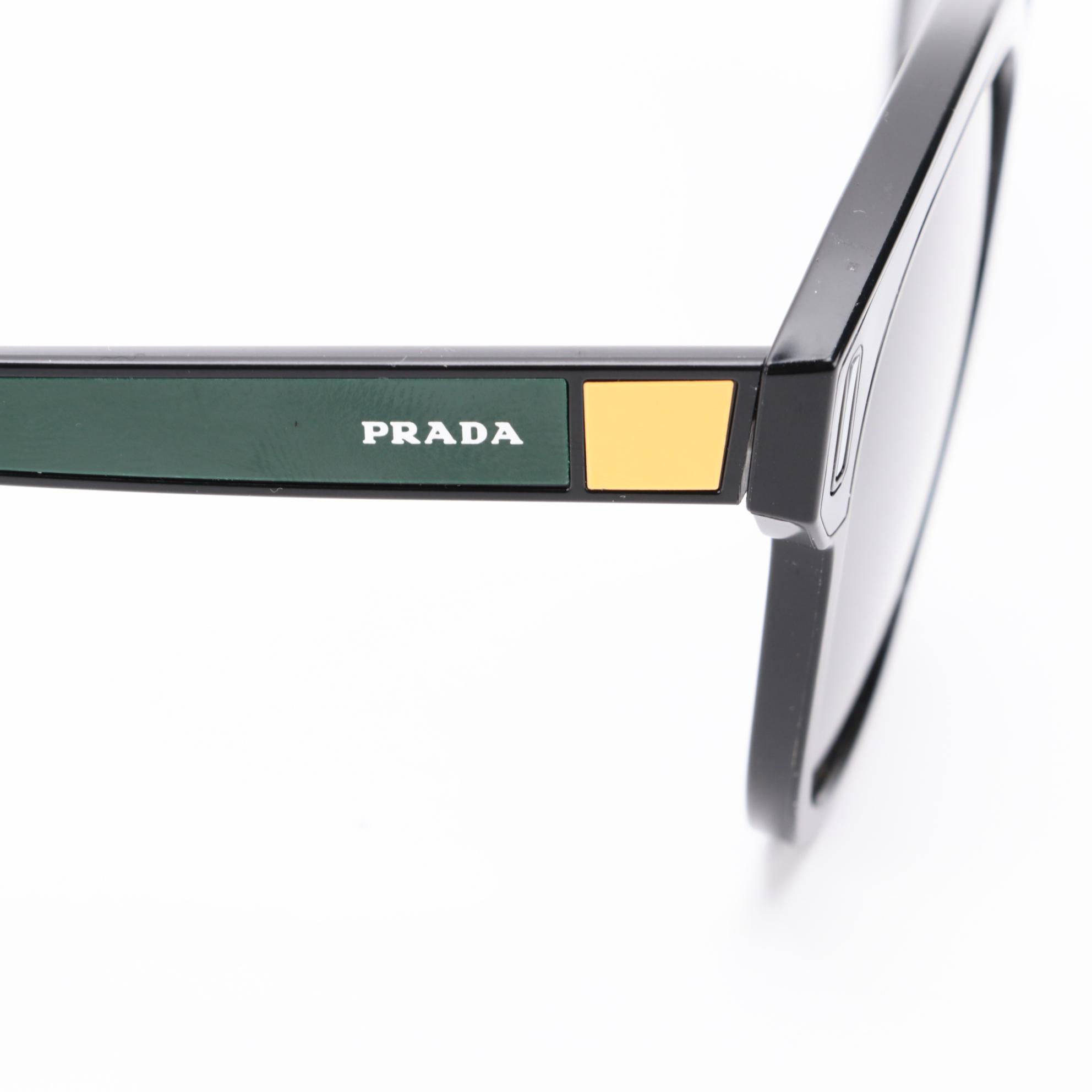 Prada SPR 05U Square Horn-Rimmed Sunglasses
