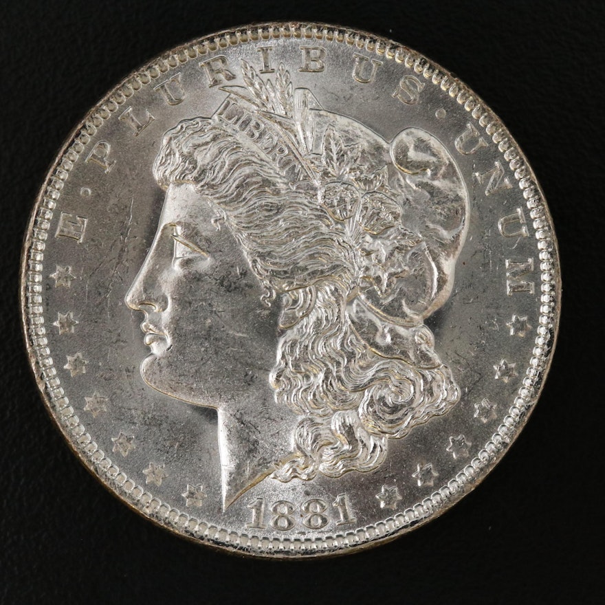 Uncirculated 1881-O Morgan Silver Dollar