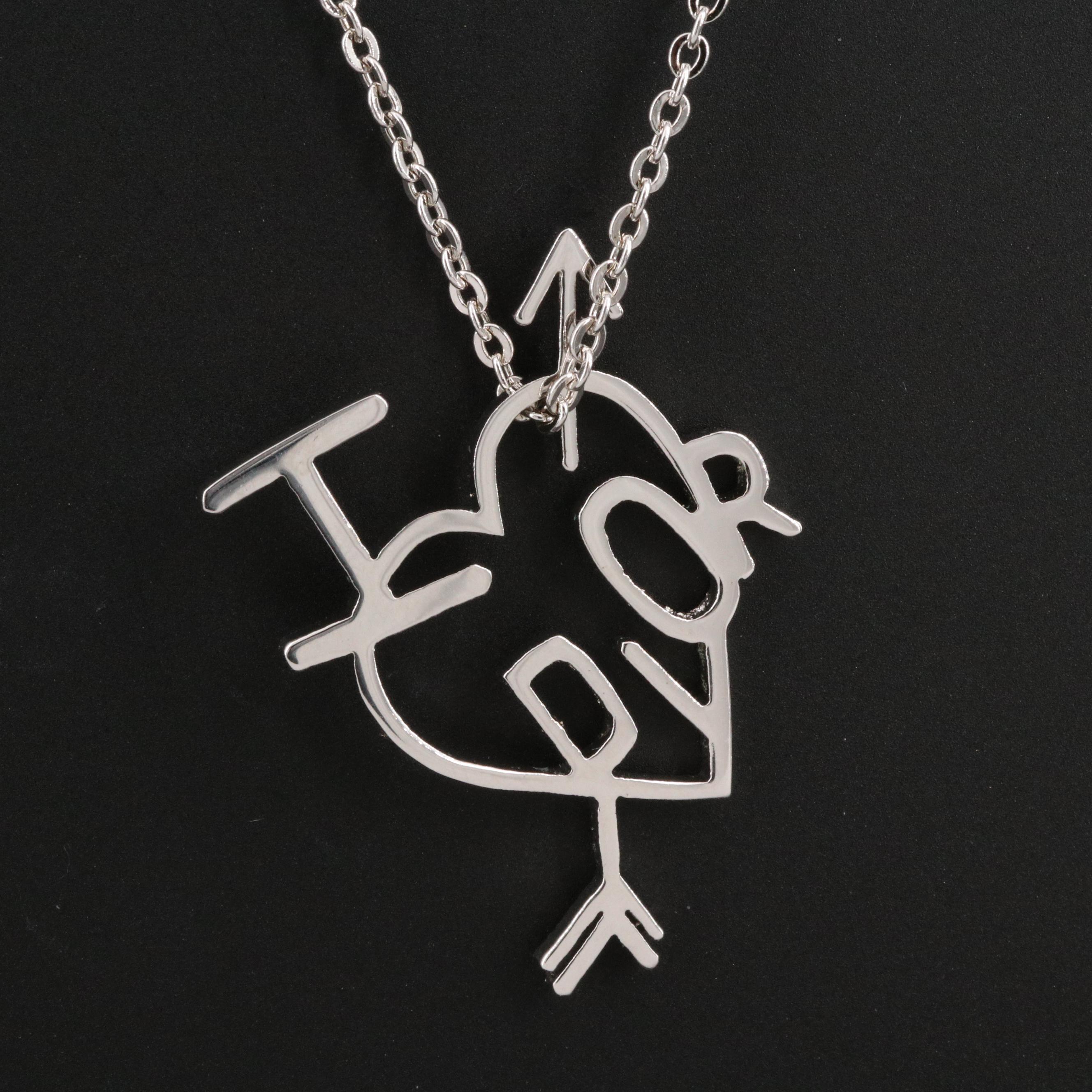 Dior " I Love Dior" Heart Necklace