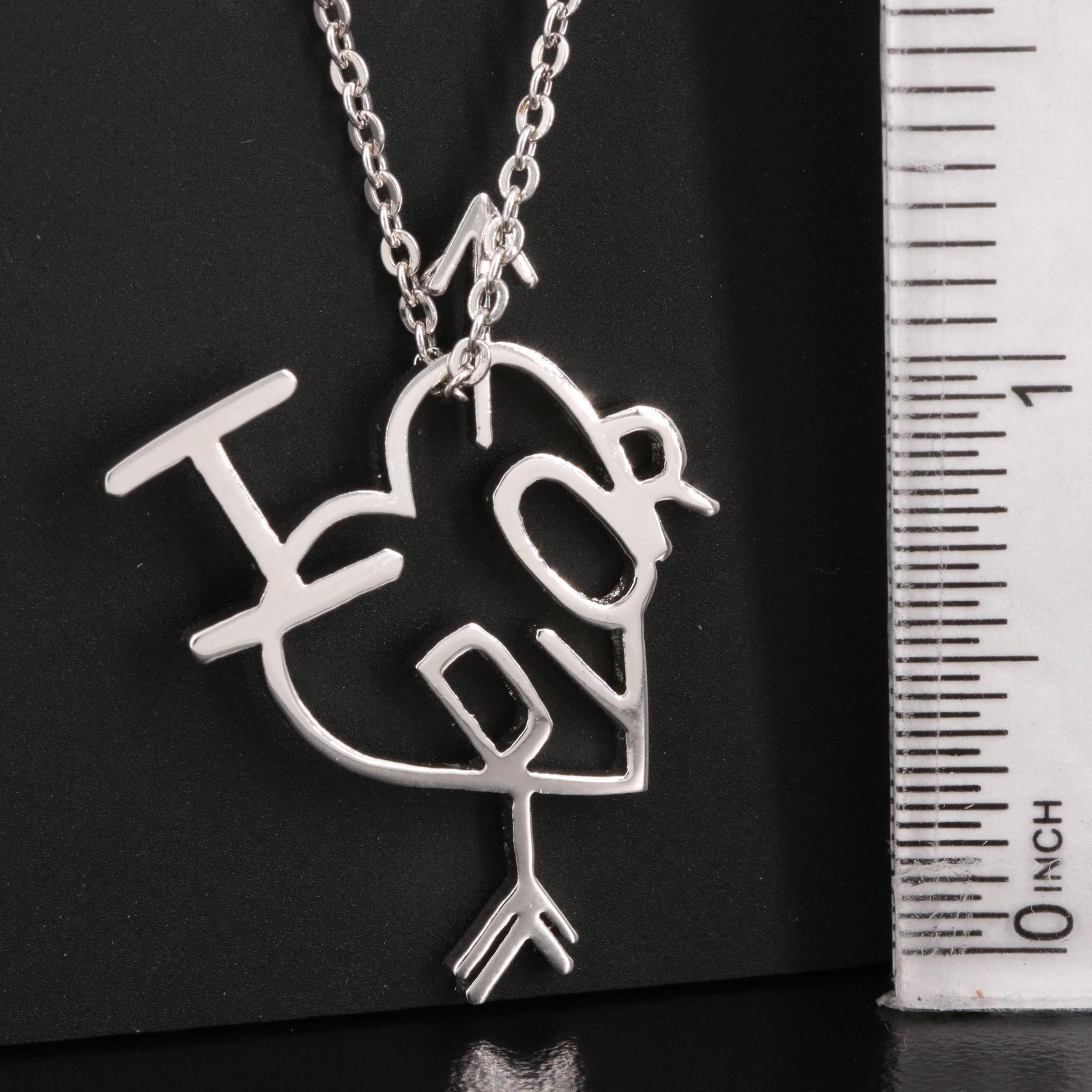Dior " I Love Dior" Heart Necklace