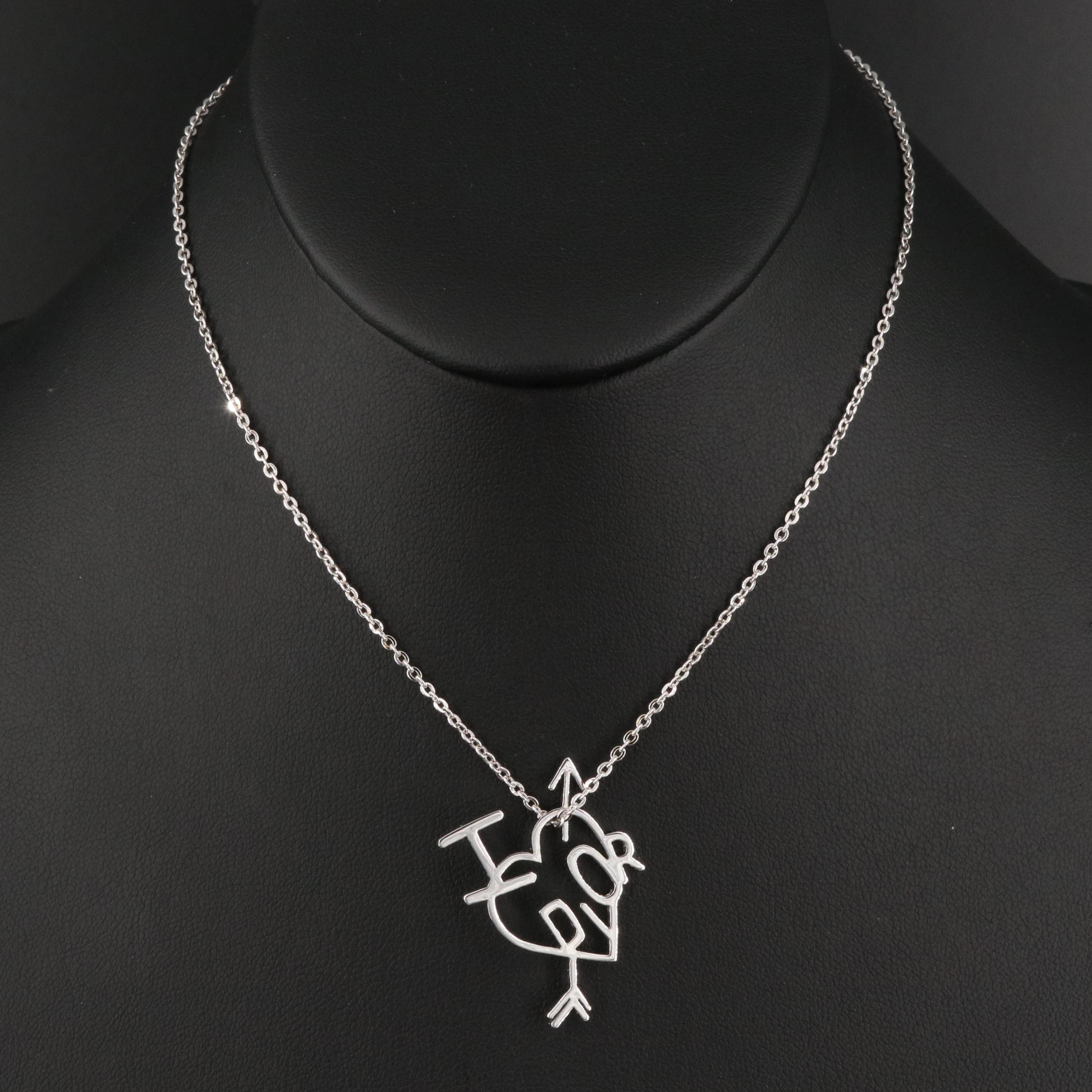 Dior " I Love Dior" Heart Necklace