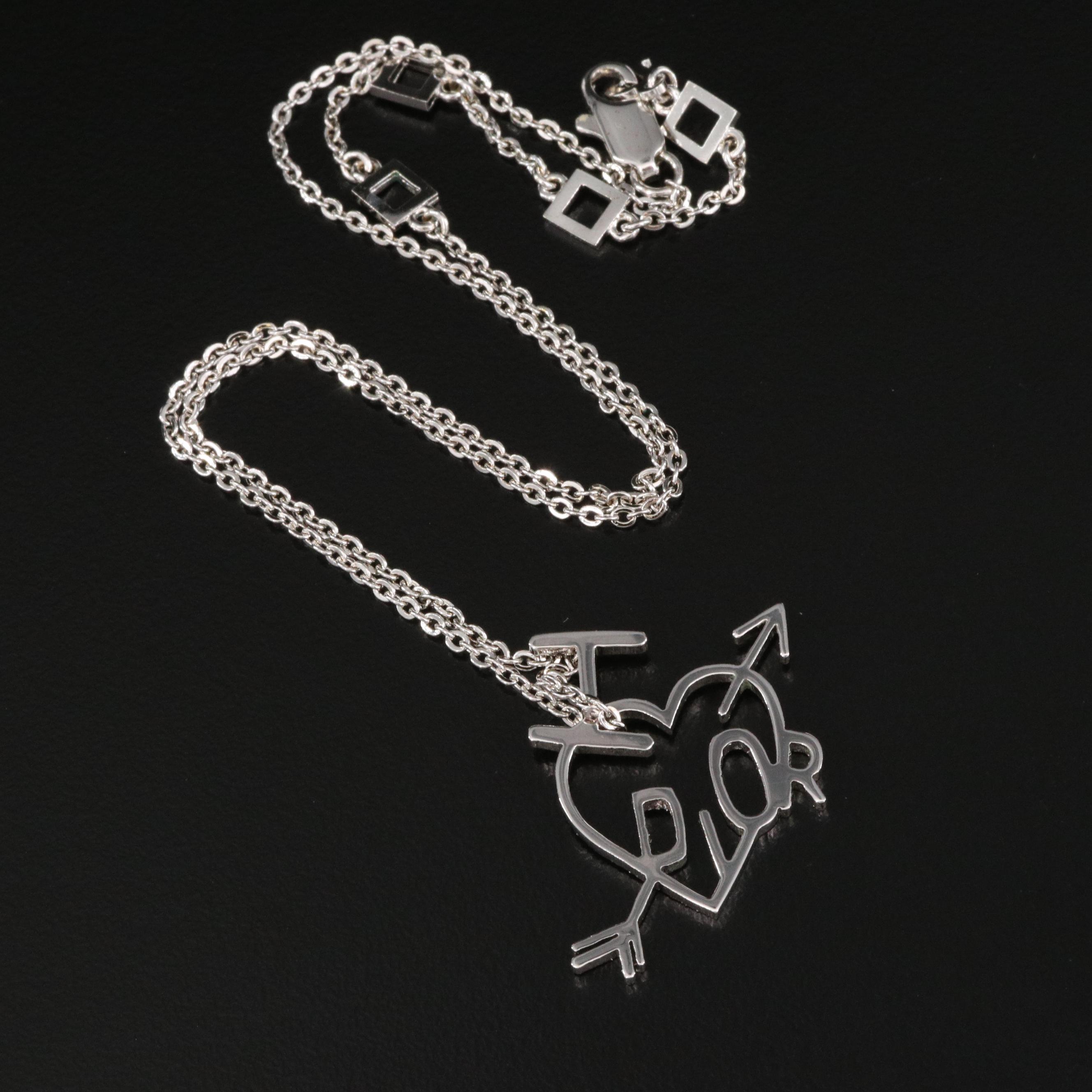 Dior " I Love Dior" Heart Necklace