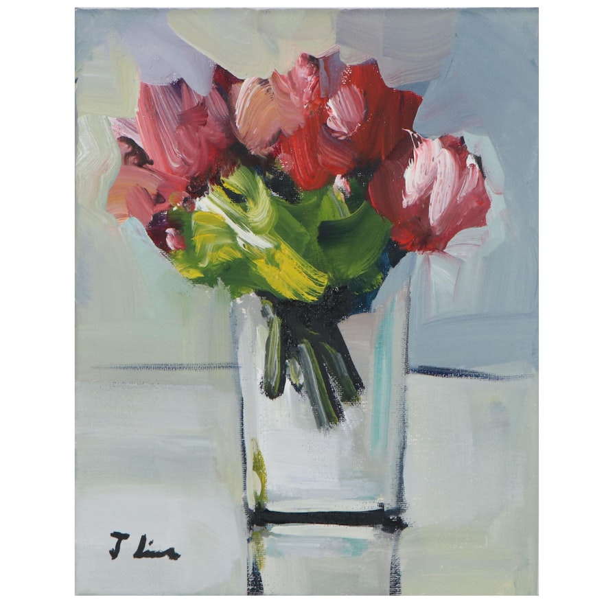 José Lima Floral Still Life Oil Painting, 2021