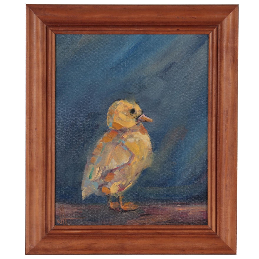William Hawkins Oil Painting of Chick, 2019