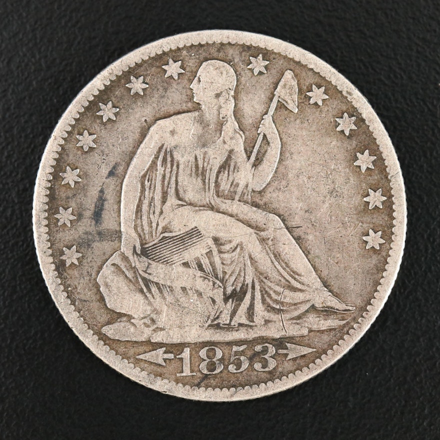 1853-O "Arrows and Rays" Seated Liberty Half Dollar