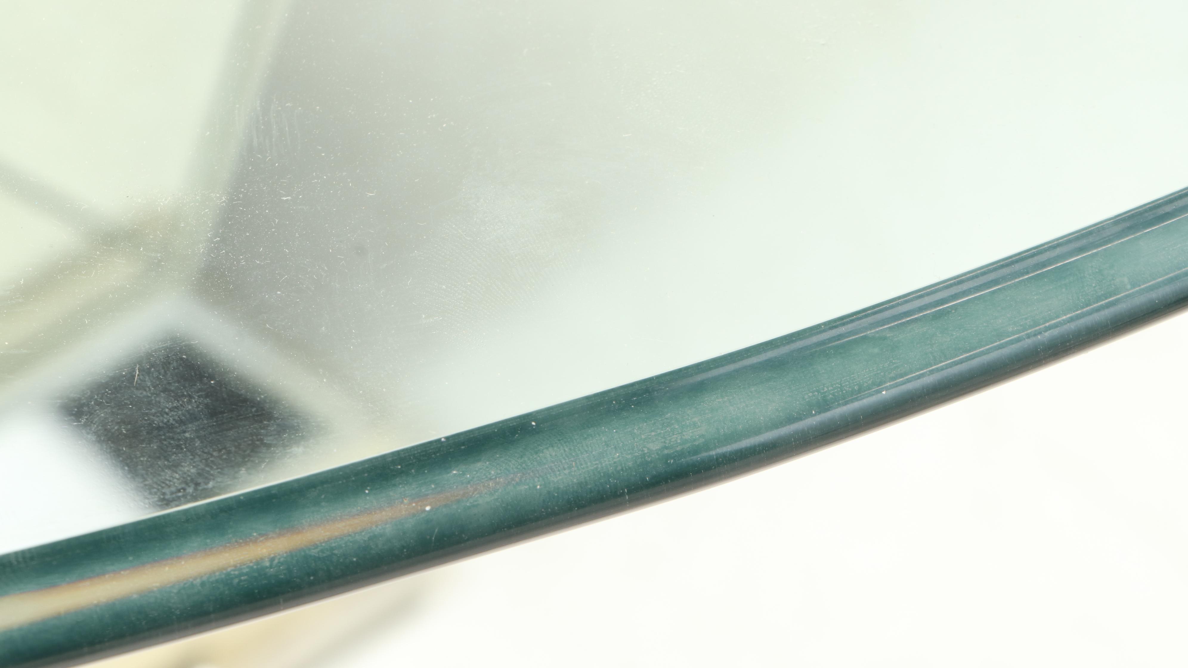 Bassett Mirror Co. "Borghese" Silver-Gilt, Mirrored, and Glass Top Dining Table