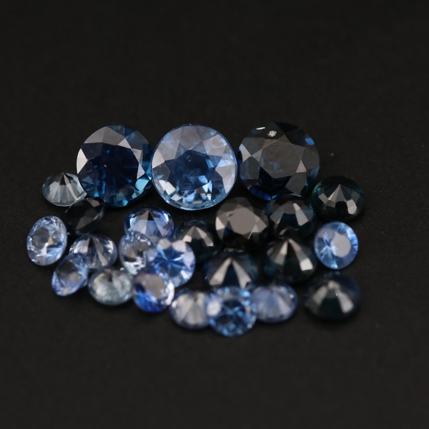Loose 3.42 CTW Round Faceted Sapphires