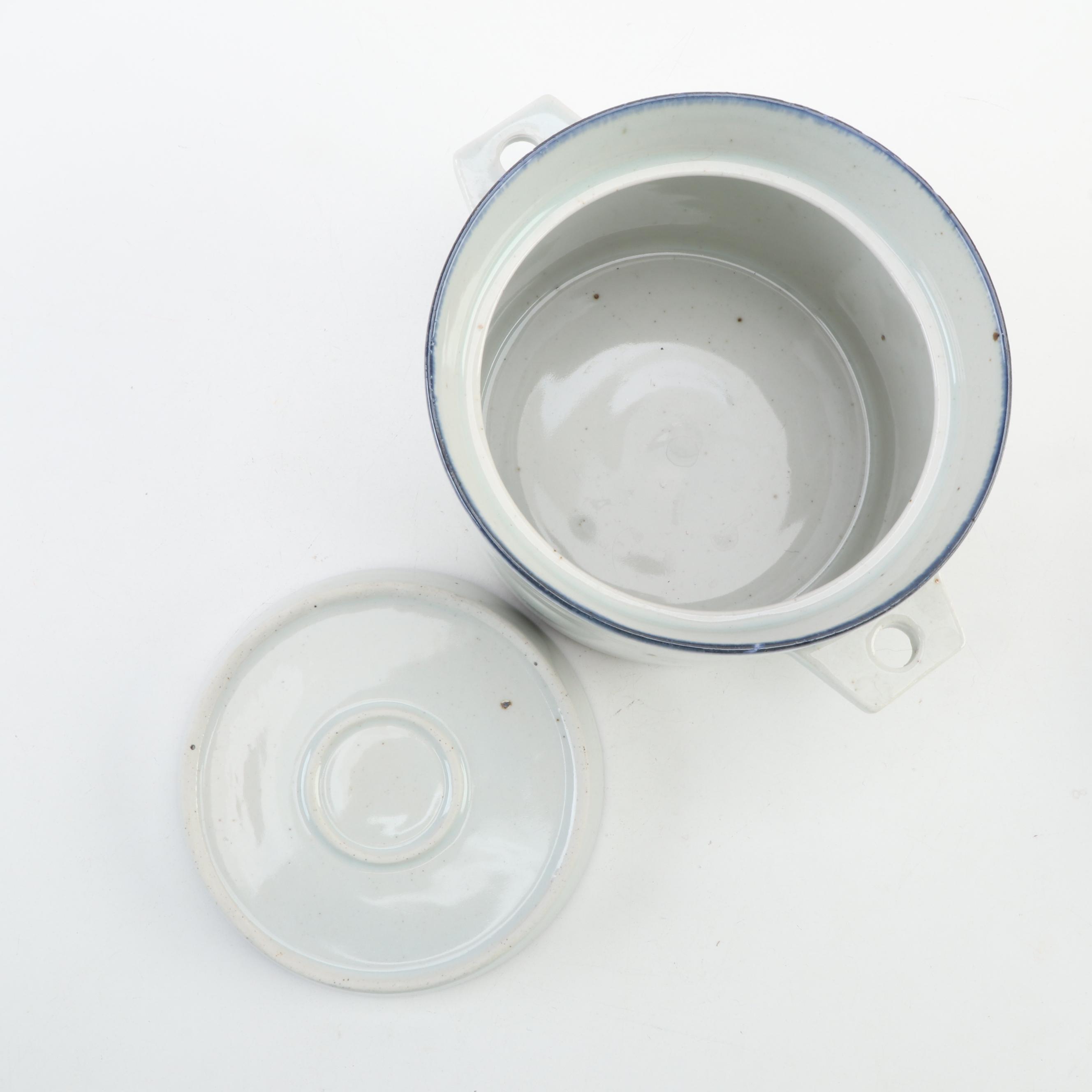 Dansk "Blue Mist" Ceramic Serveware, Late 20th Century
