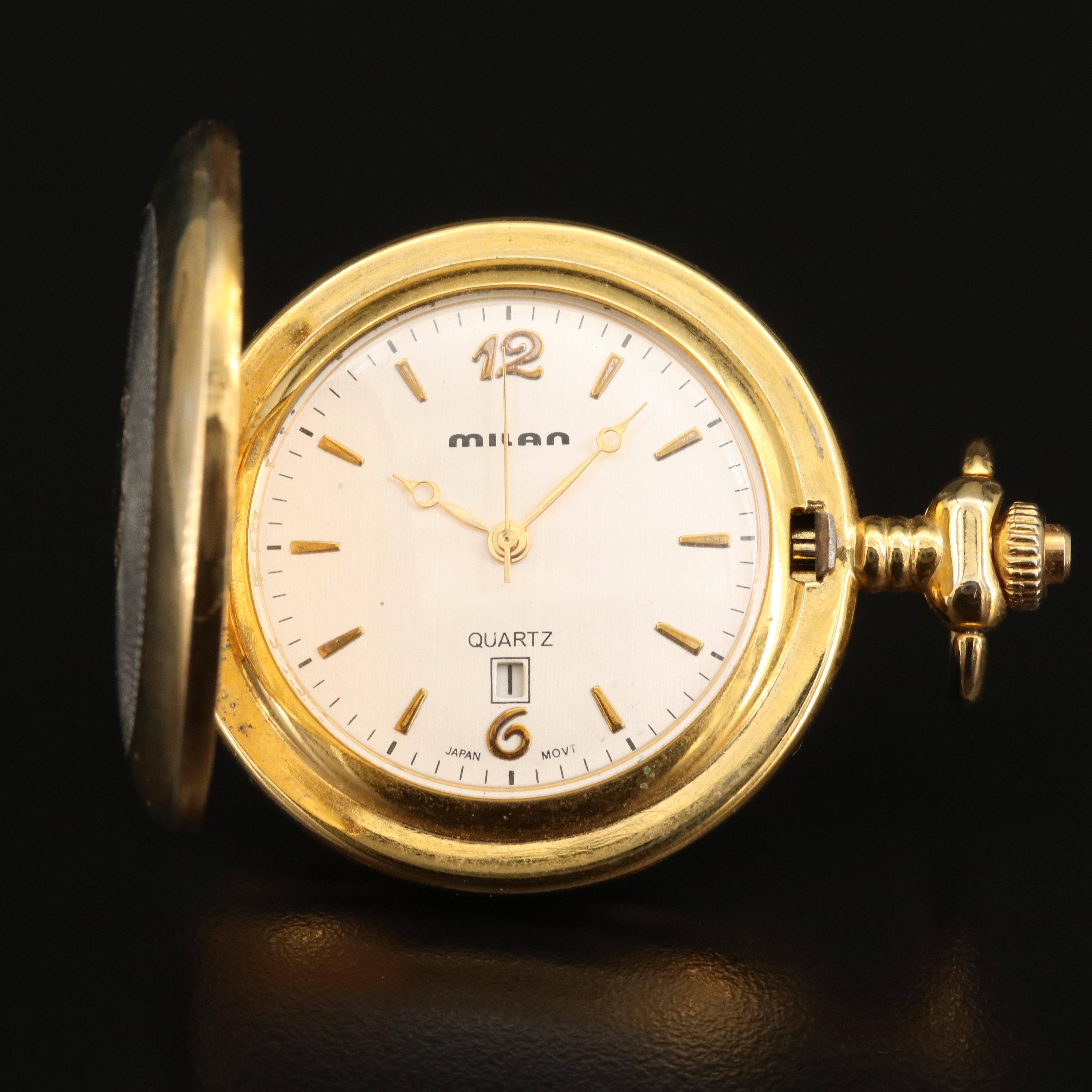 Milan with Date Quartz Pocket Watch