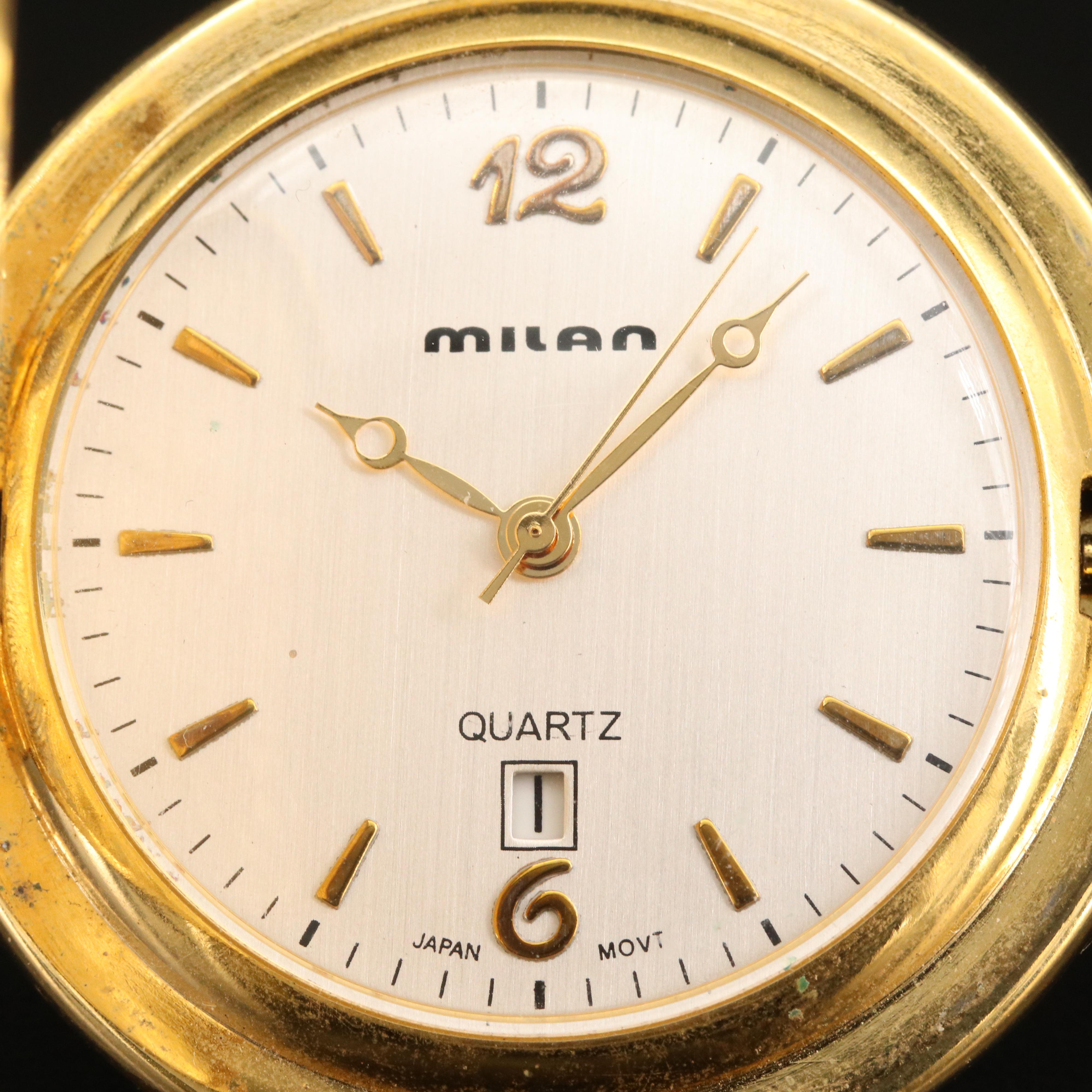 Milan with Date Quartz Pocket Watch