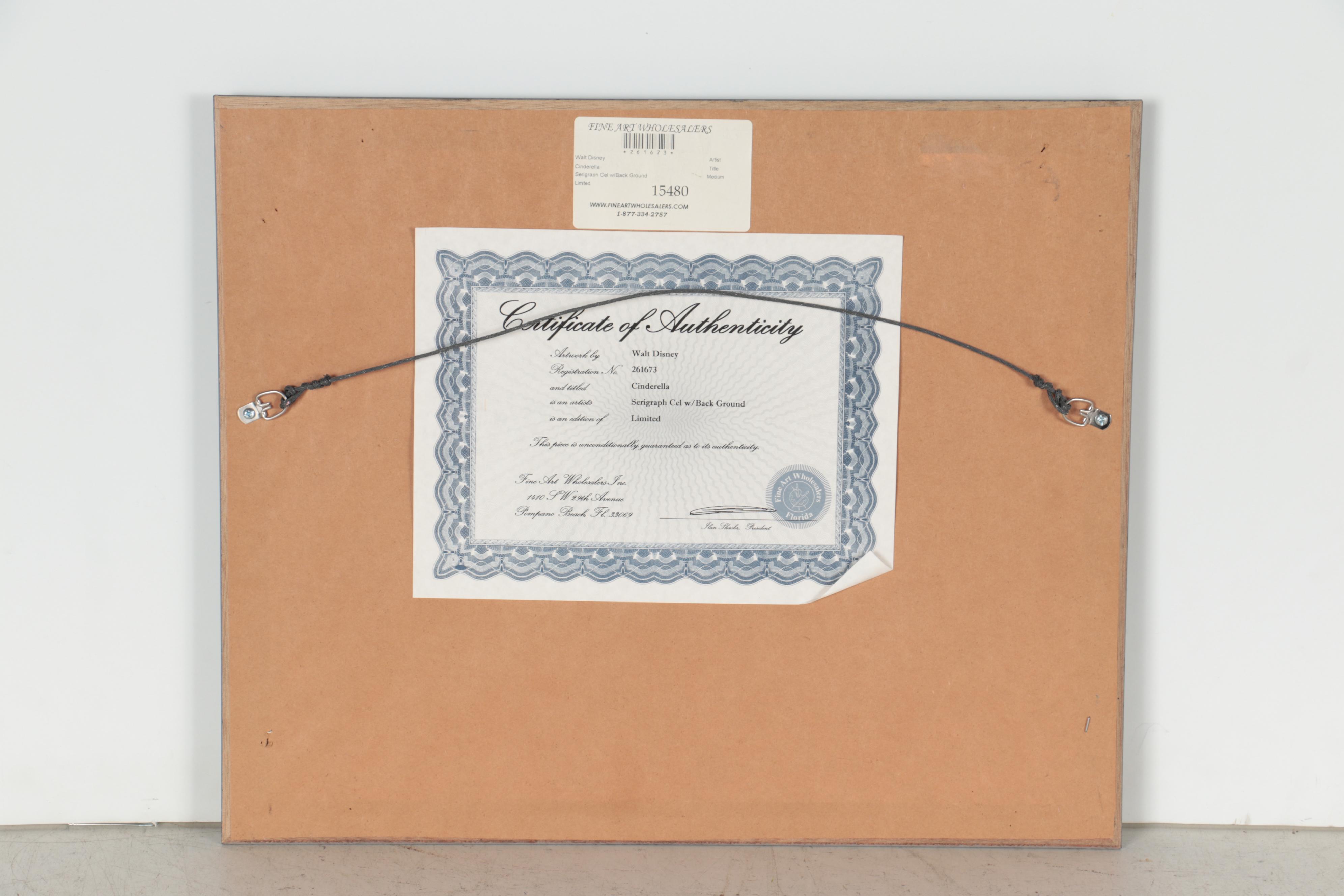 Walt Disney's "Cinderella" Animation Sericel