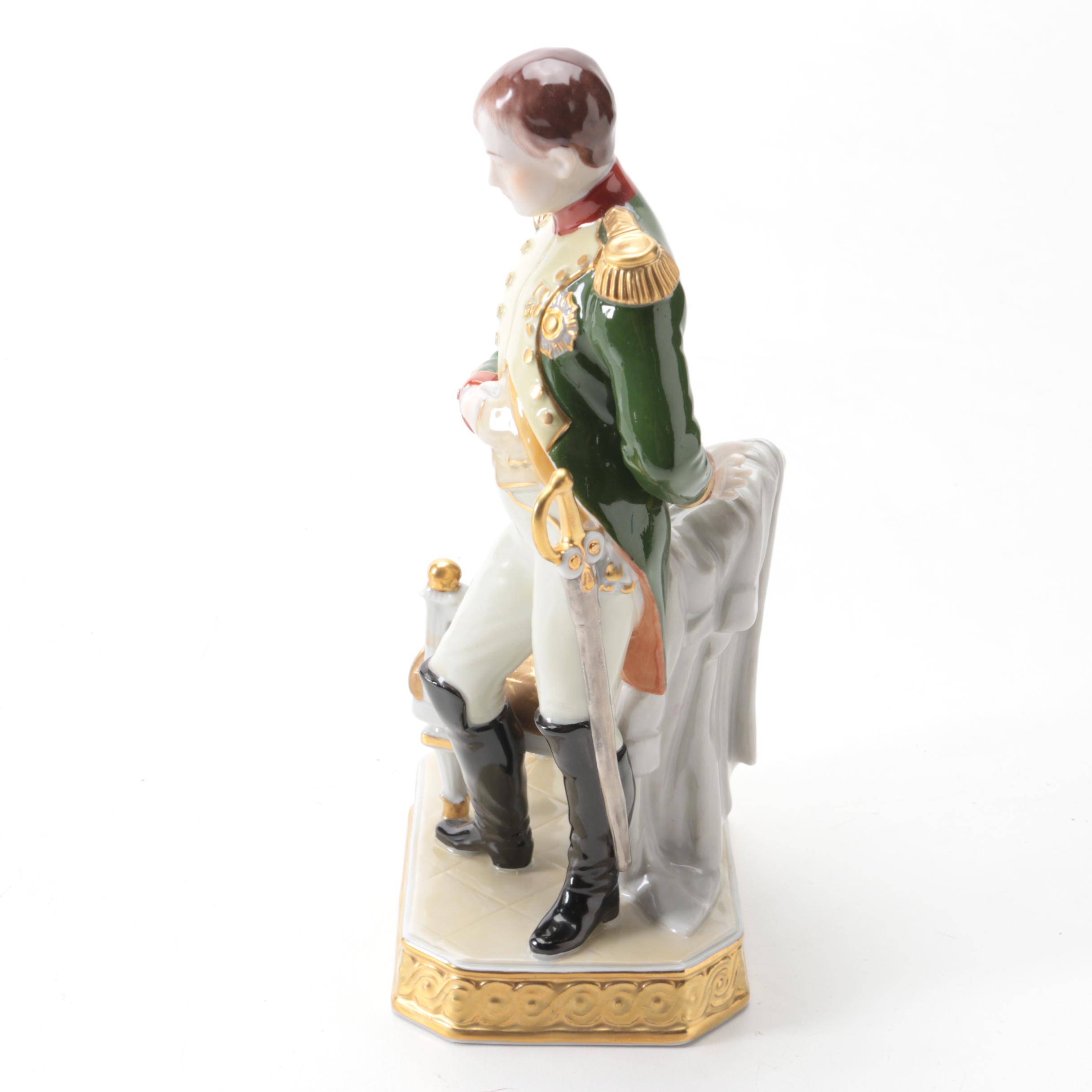 Kämmer Volkstedt "Napoleon I" Porcelain Figurine, Late 20th Century