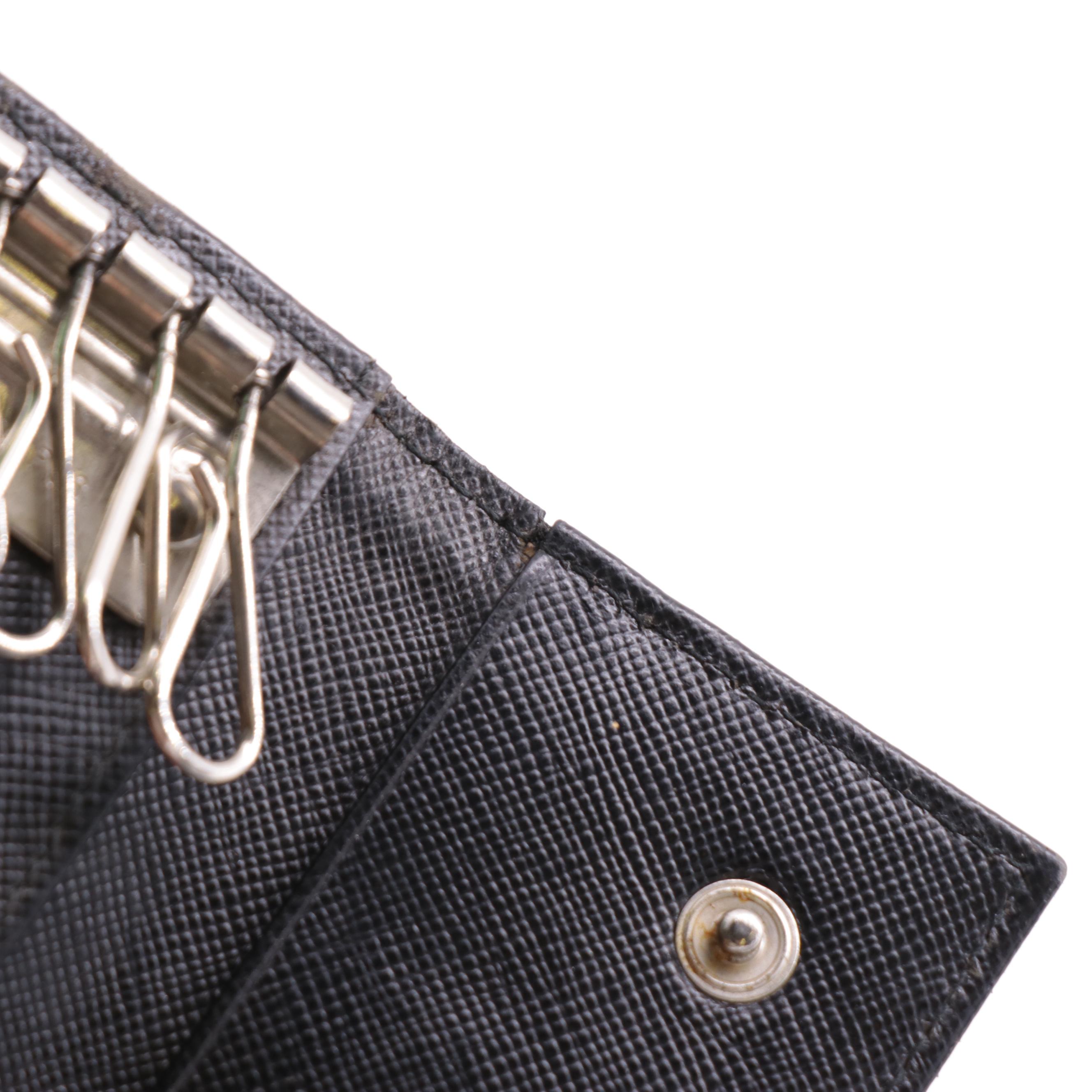 Prada Black Tessuto Nylon Six-Key Holder