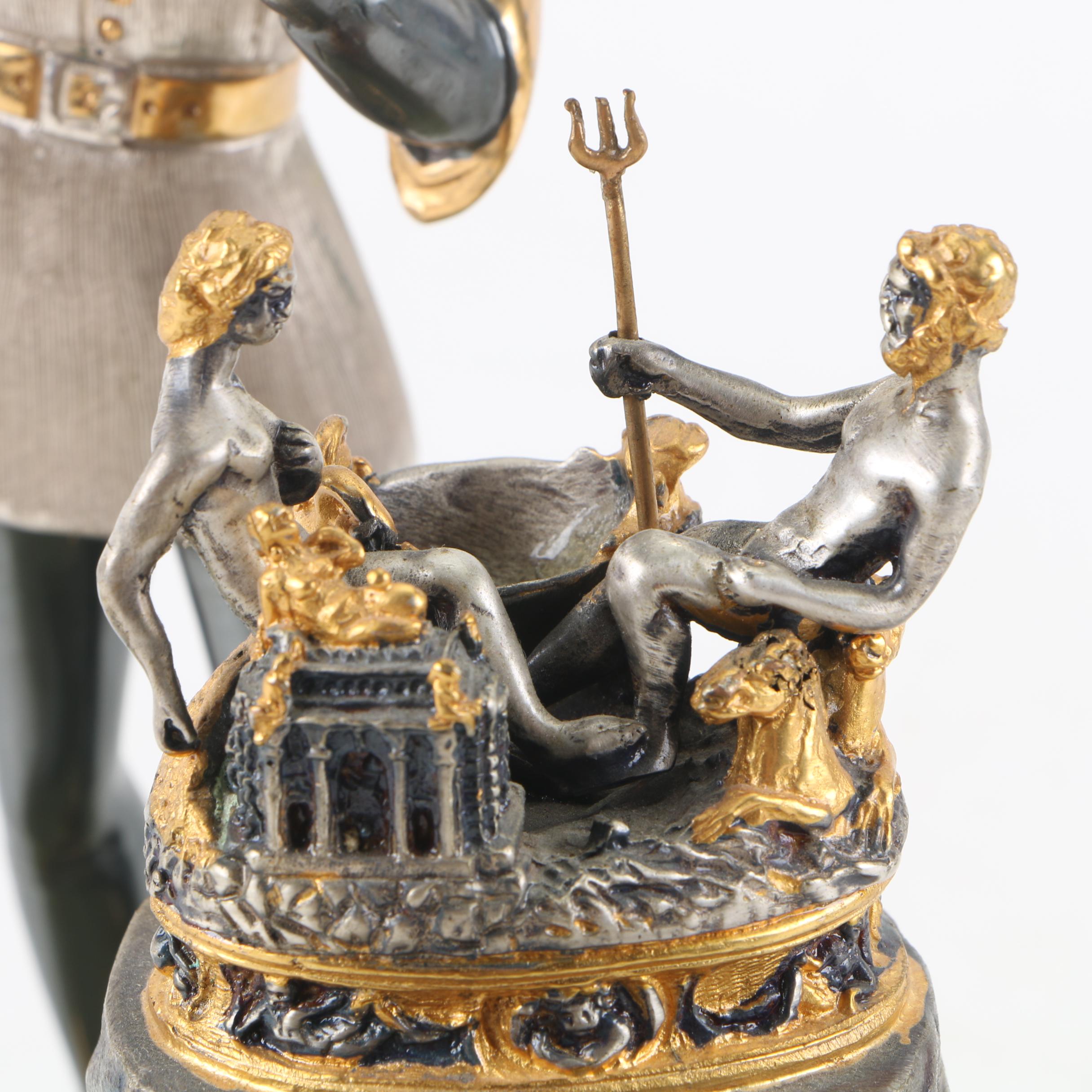 Anna Danesin Bronze Figurine of Cellini Creating the Salt Cellar of Francis I