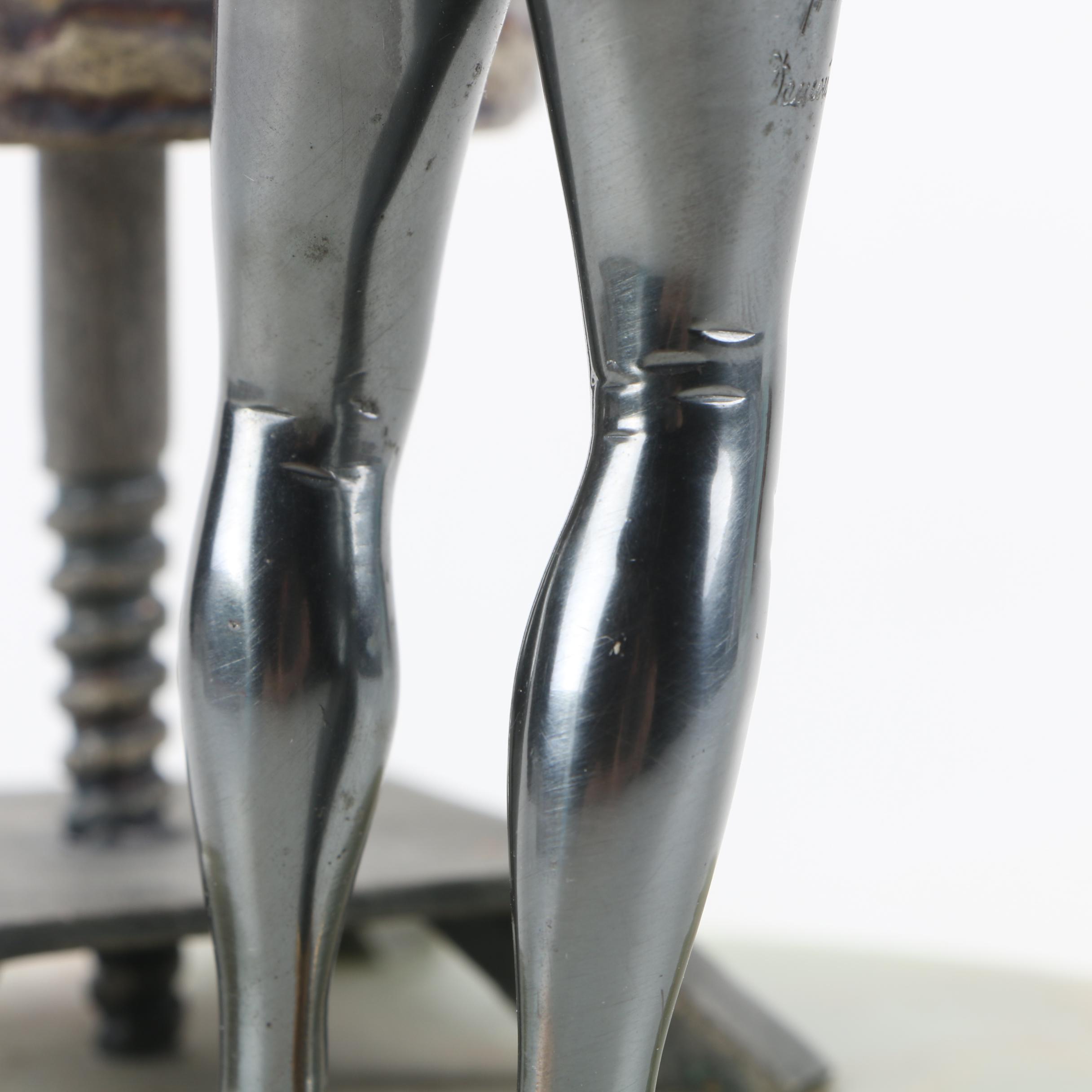 Anna Danesin Bronze Figurine of Cellini Creating the Salt Cellar of Francis I