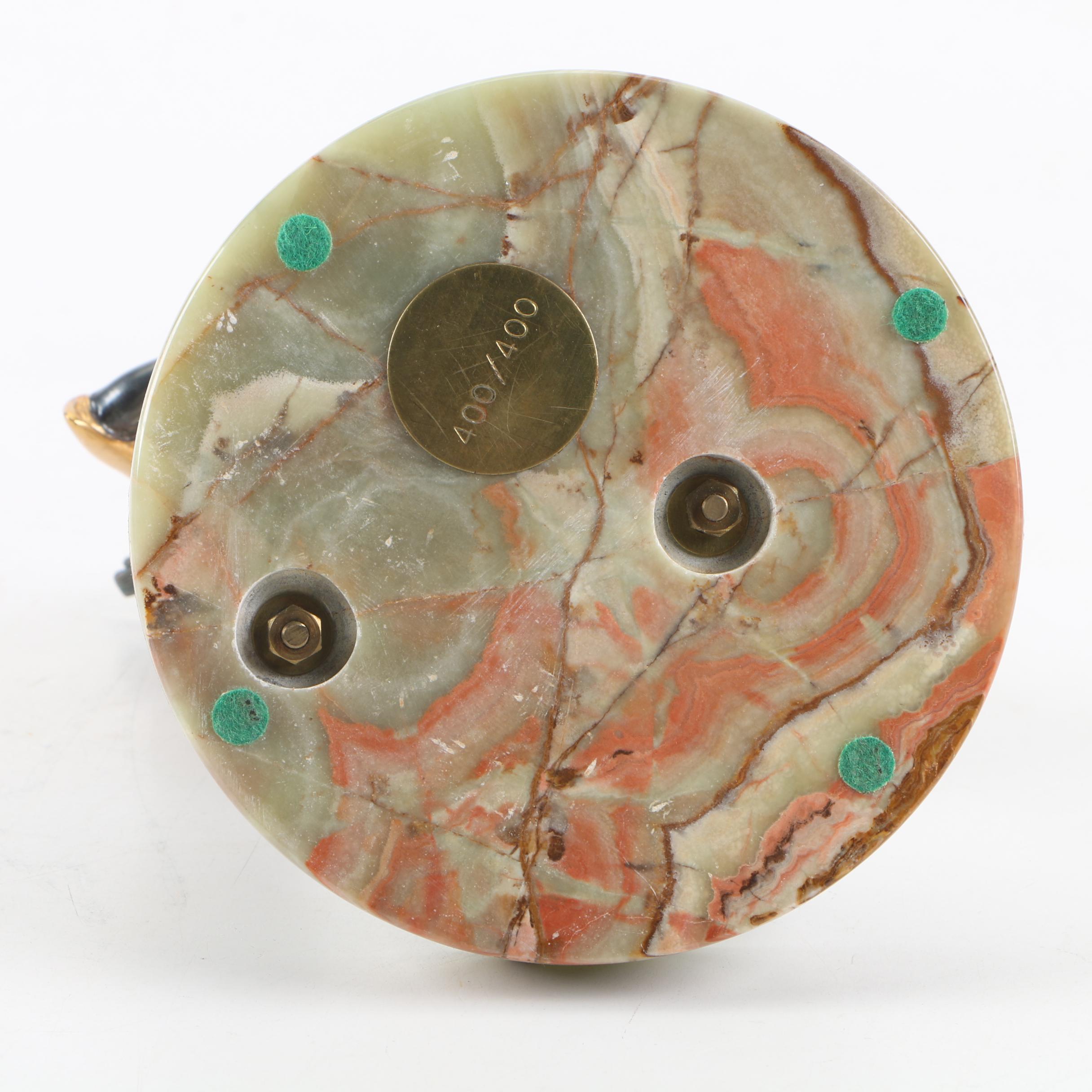 Anna Danesin Bronze Figurine of Cellini Creating the Salt Cellar of Francis I