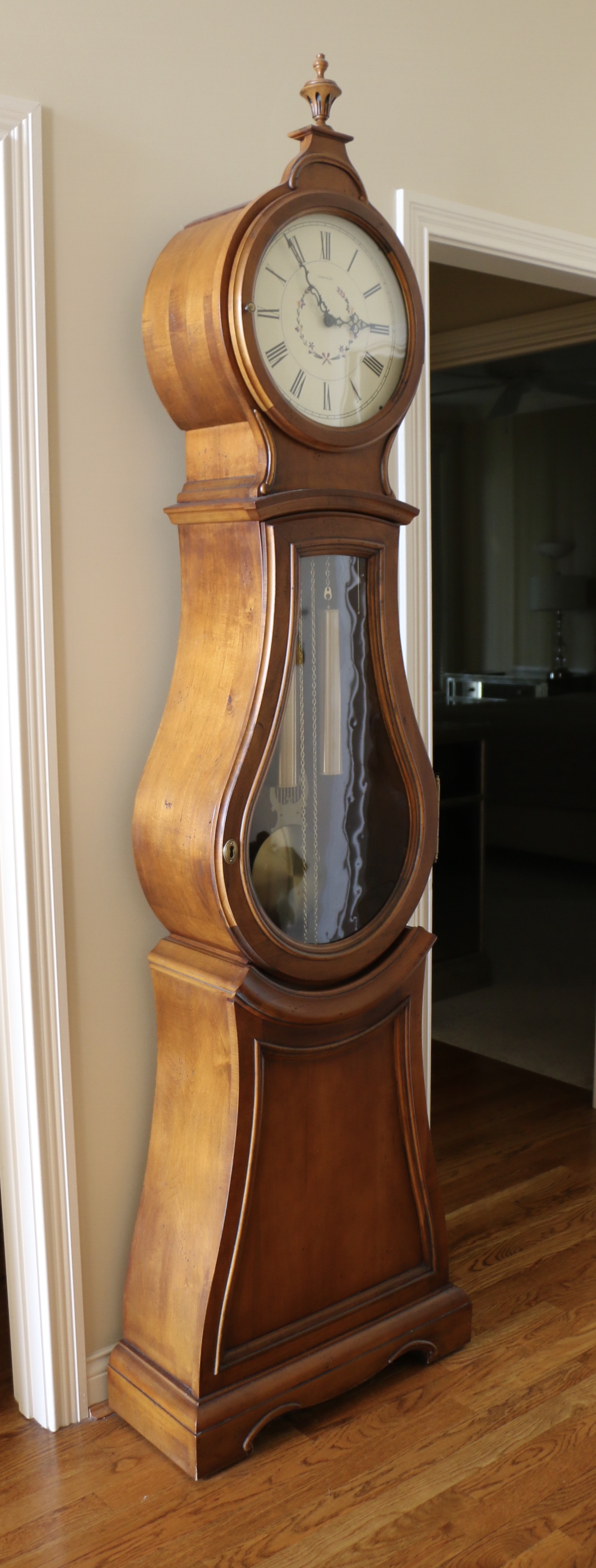 Ethan Allen Bombe Grandfather Clock