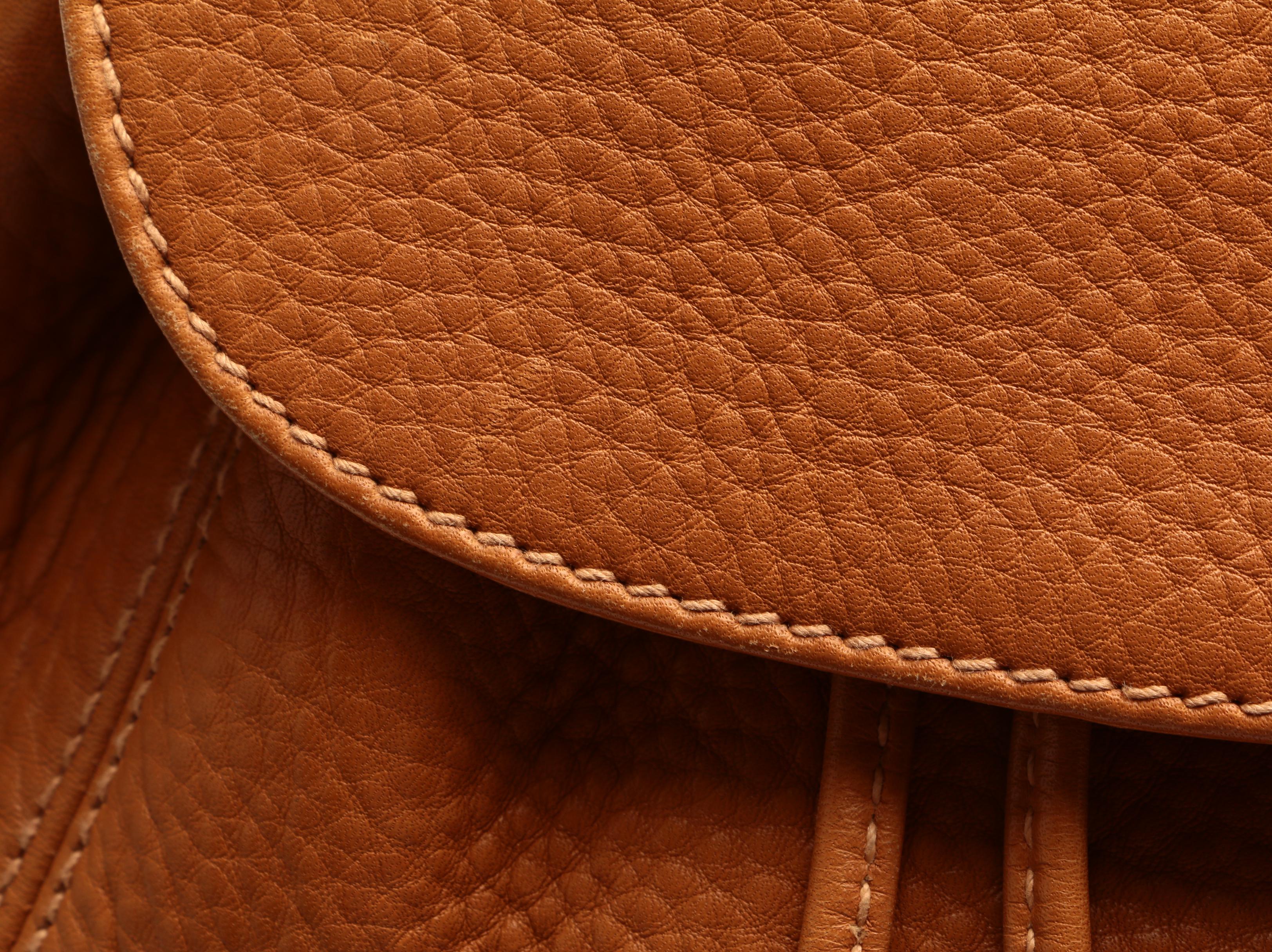 Coach Sonoma Drawstring Backpack in Tan Pebble Grain Leather