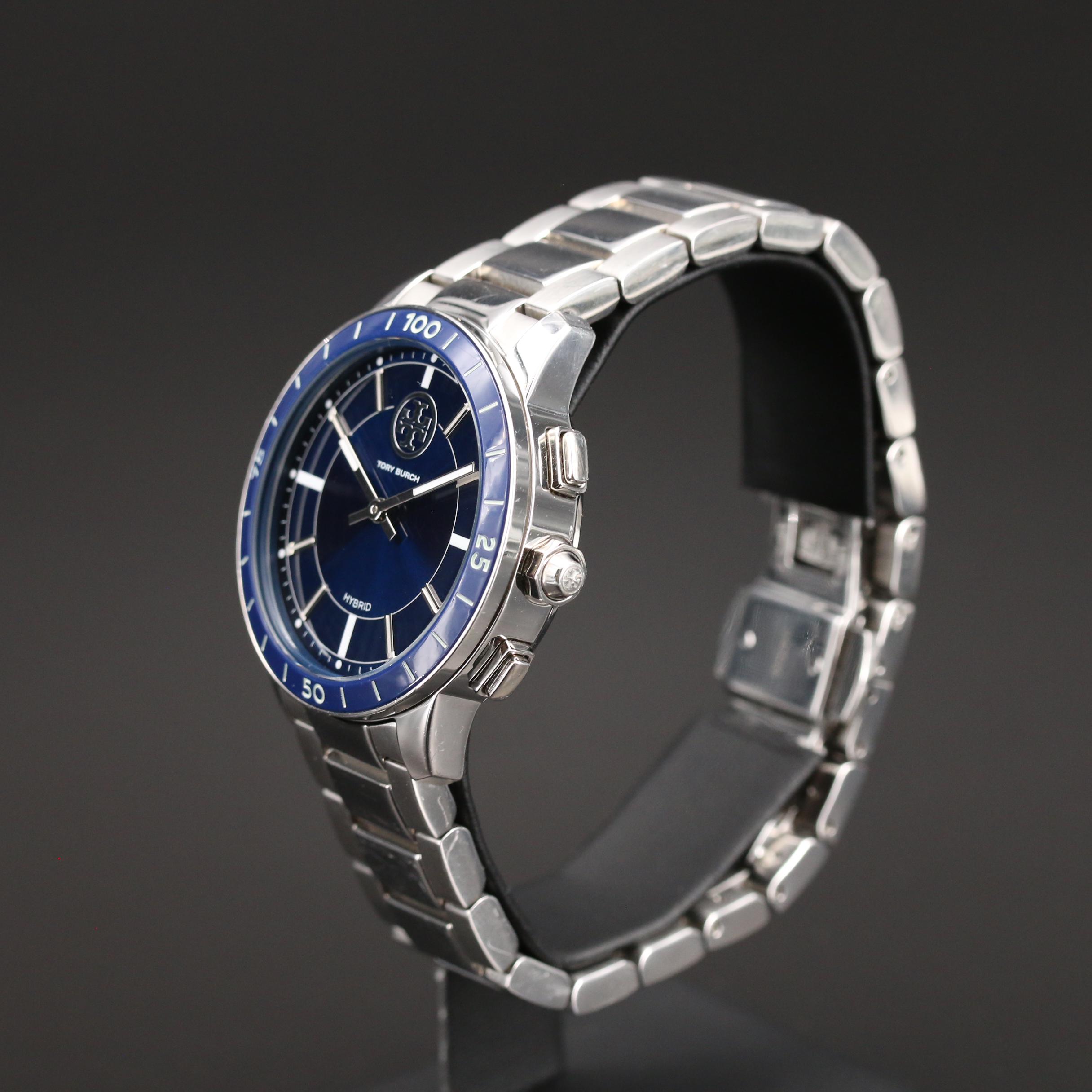 Tory Burch Collins Stainless Steel Hybrid Smart Watch