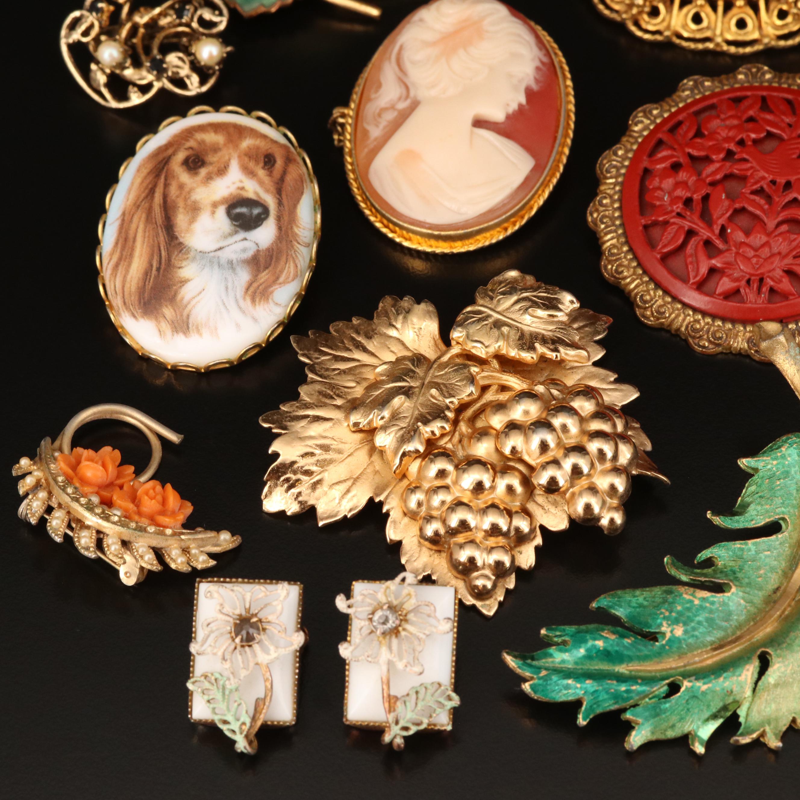 Vintage Costume Jewelry Featuring Mamselle, Napier and Sterling Heart Brooch