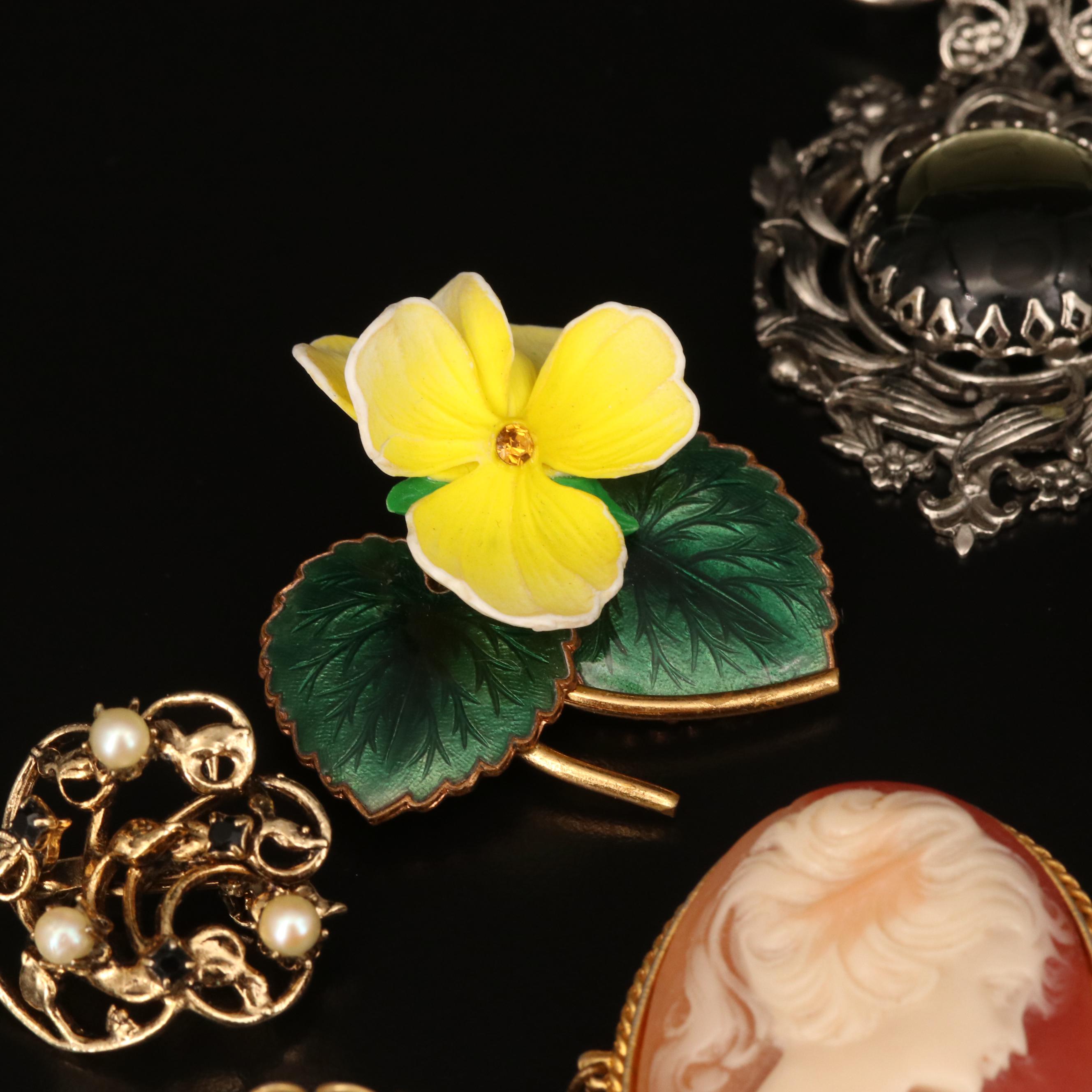 Vintage Costume Jewelry Featuring Mamselle, Napier and Sterling Heart Brooch