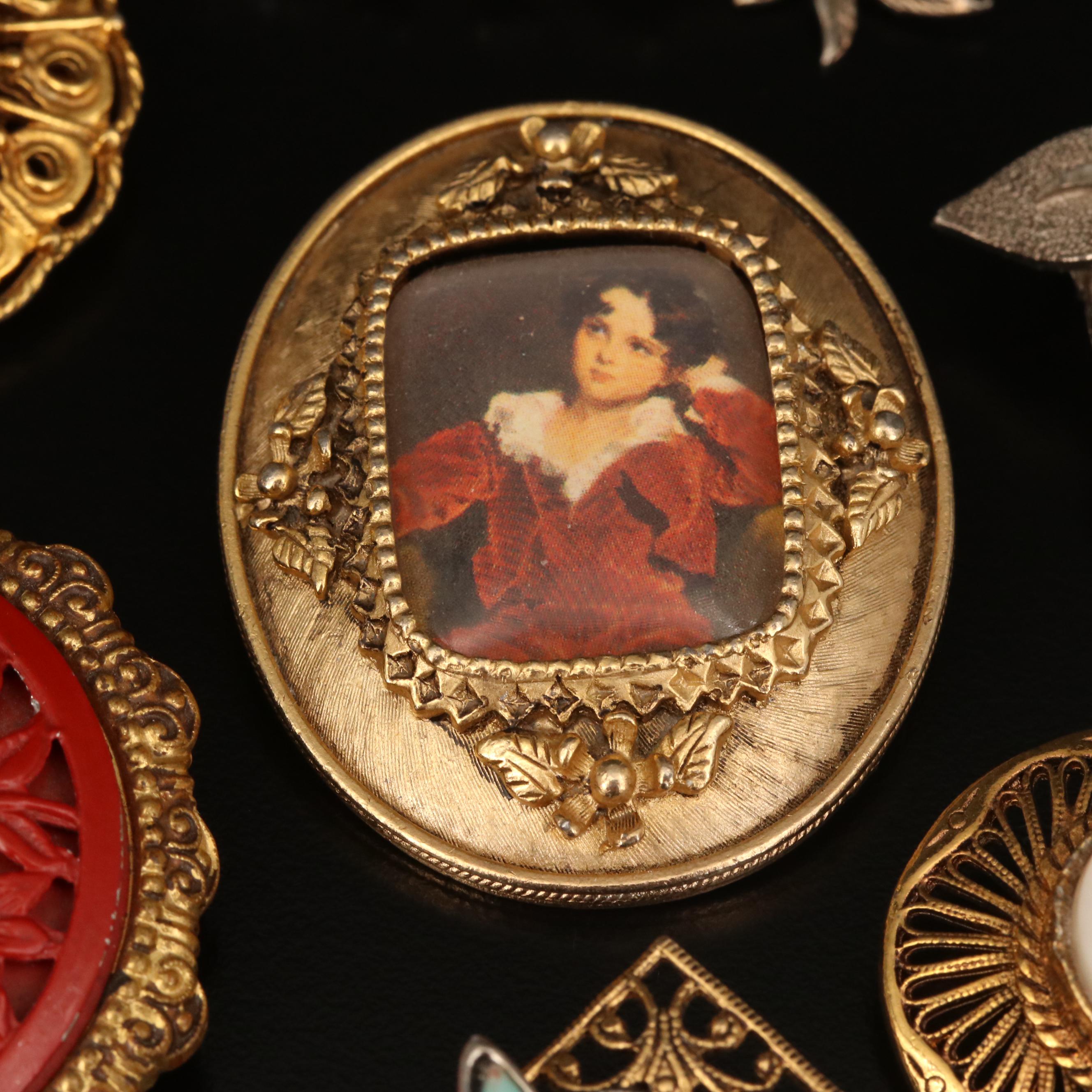 Vintage Costume Jewelry Featuring Mamselle, Napier and Sterling Heart Brooch