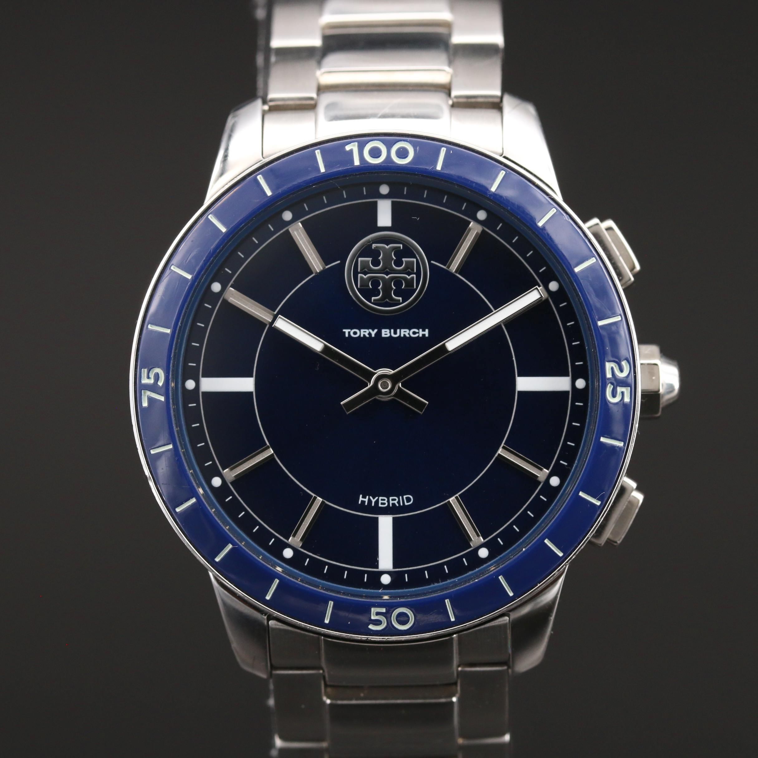 Tory Burch Collins Stainless Steel Hybrid Smart Watch