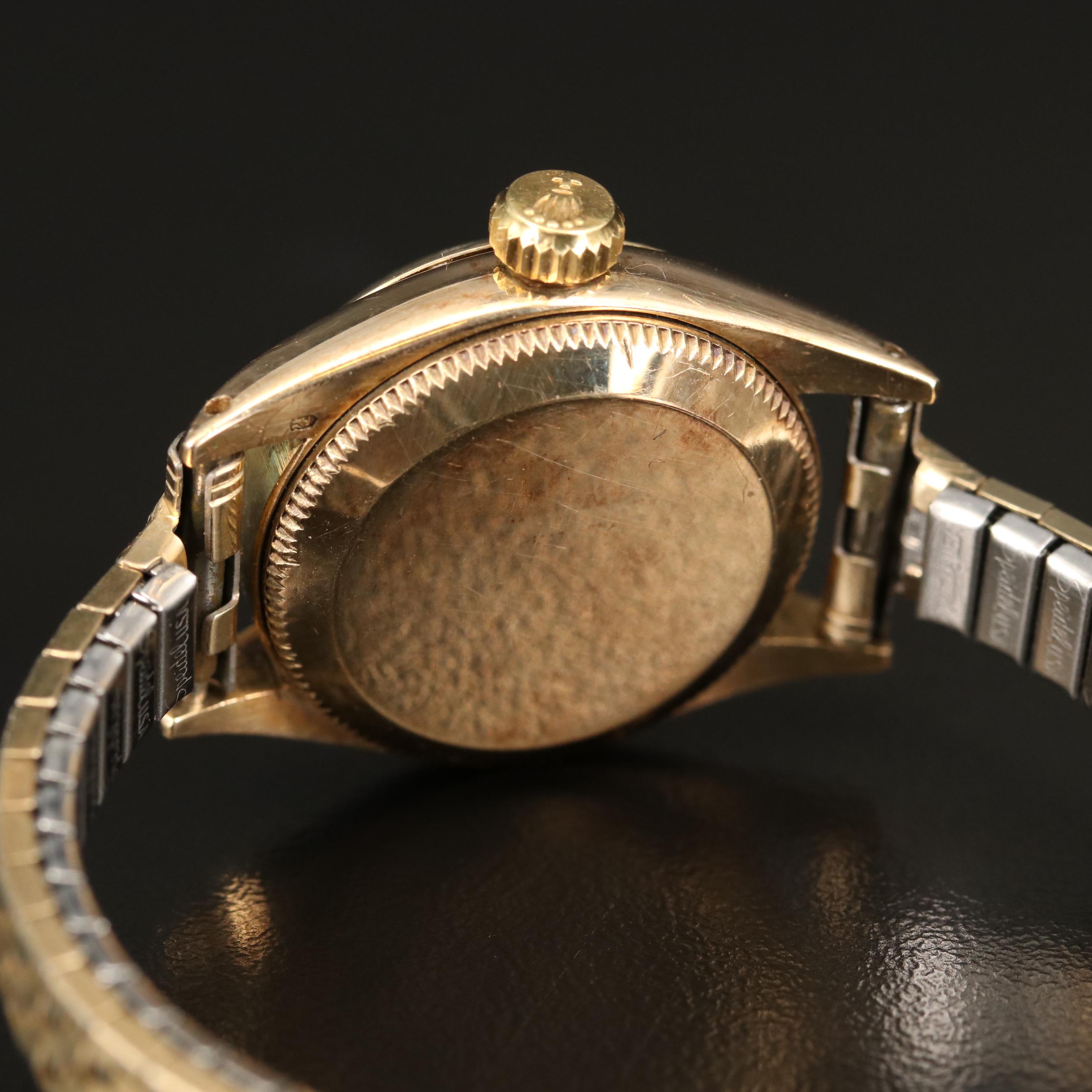 1956 Rolex Oyster Perpetual 6509 14K Gold Automatic Watch