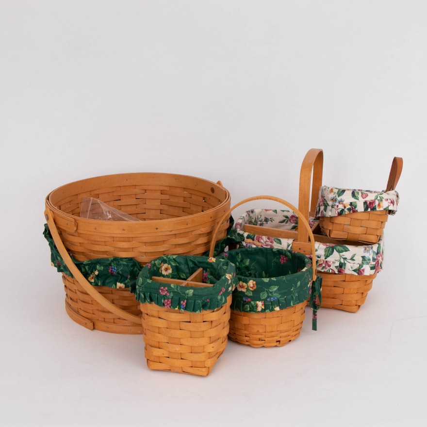 Longaberger Handwoven Maple Storage Basket, Utensil Baskets and Other Baskets