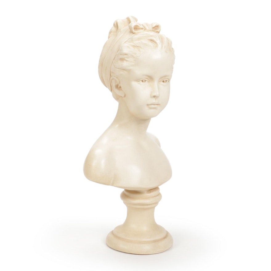 Plaster Bust of Marie-Louise Brogniart after Jean-Antoine Houdon