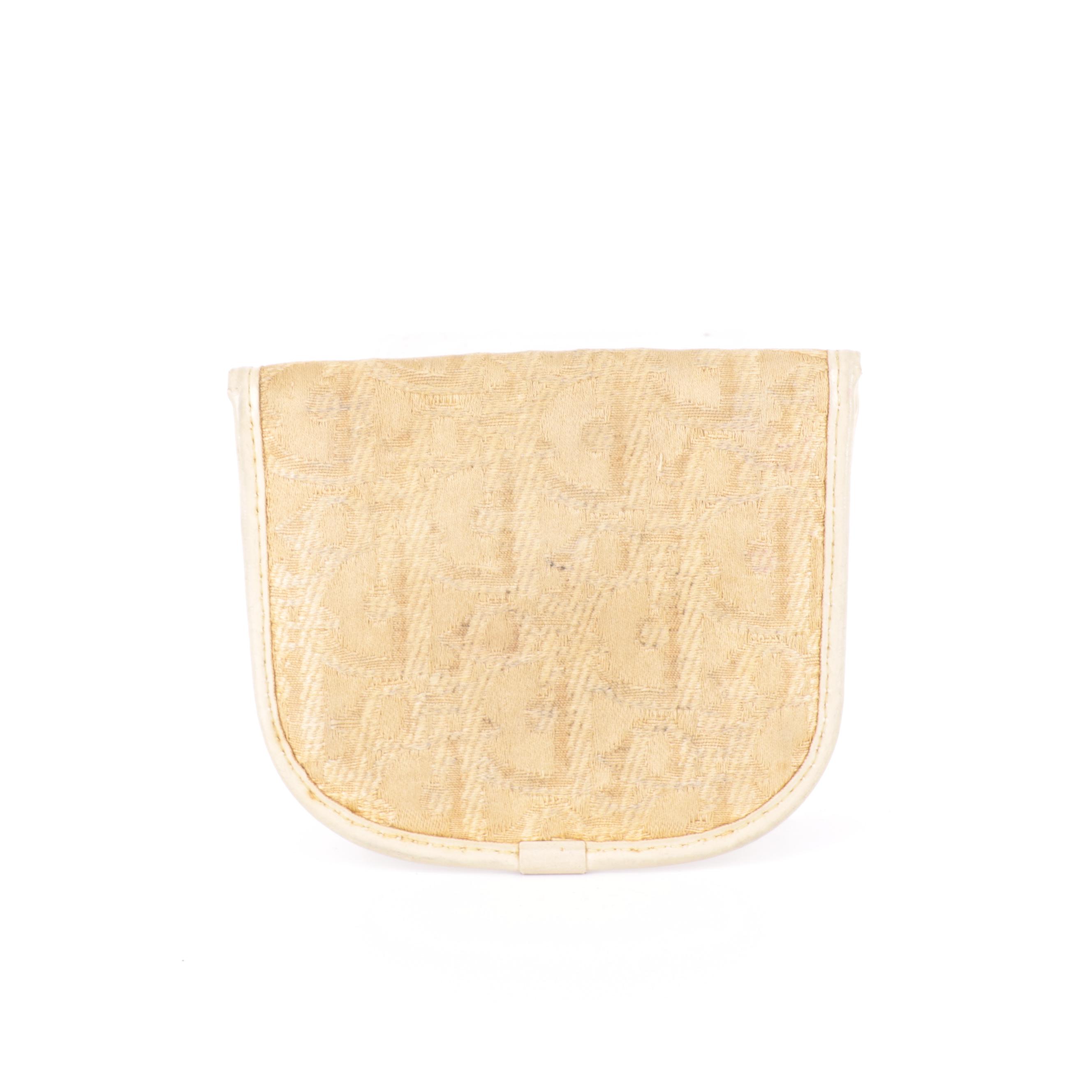 Christian Dior Flap Coin Purse in Beige Diorissimo Monogram Canvas