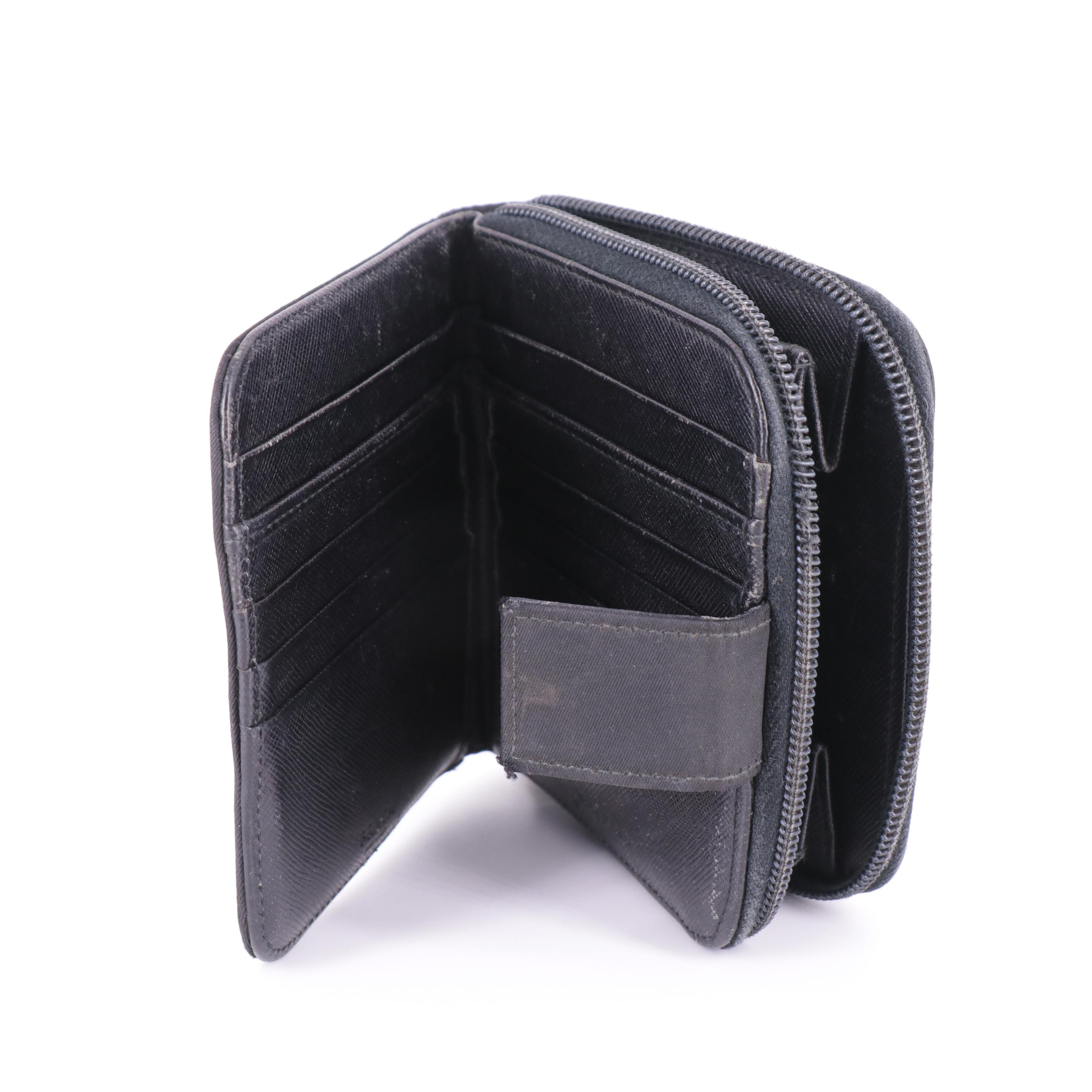Prada Black Nylon Tessuto Wallet