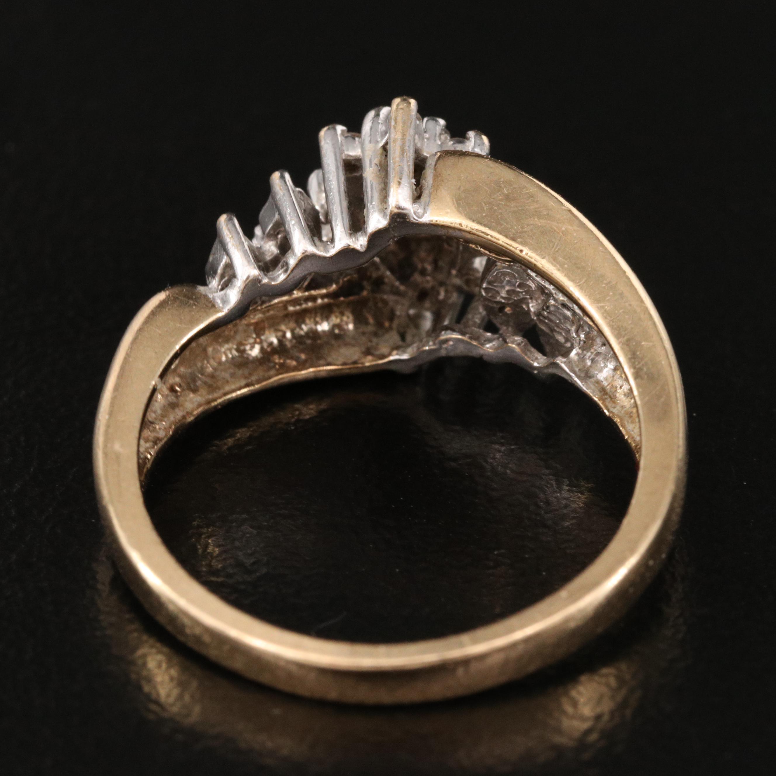 10K Diamond Cluster Ring