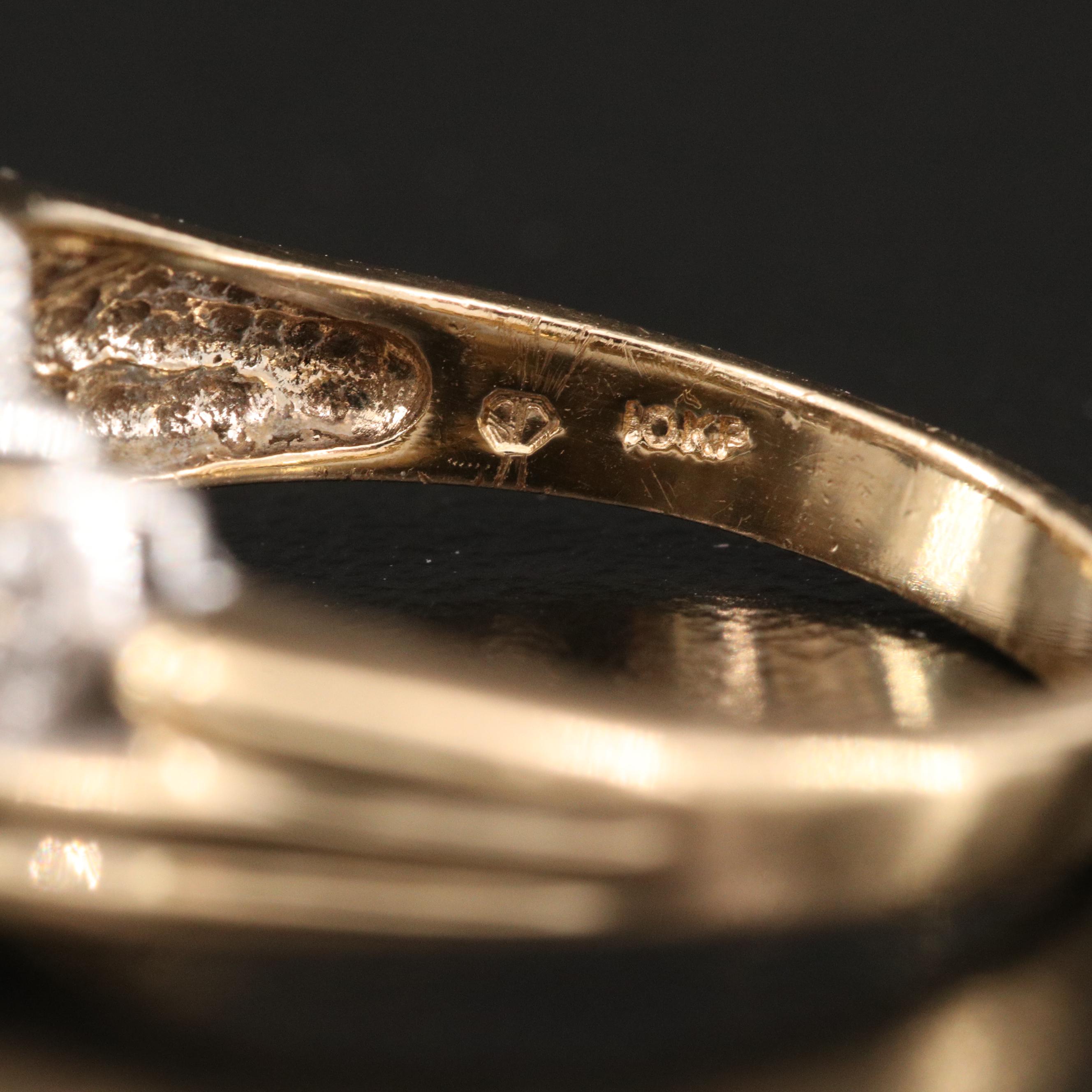 10K Diamond Cluster Ring