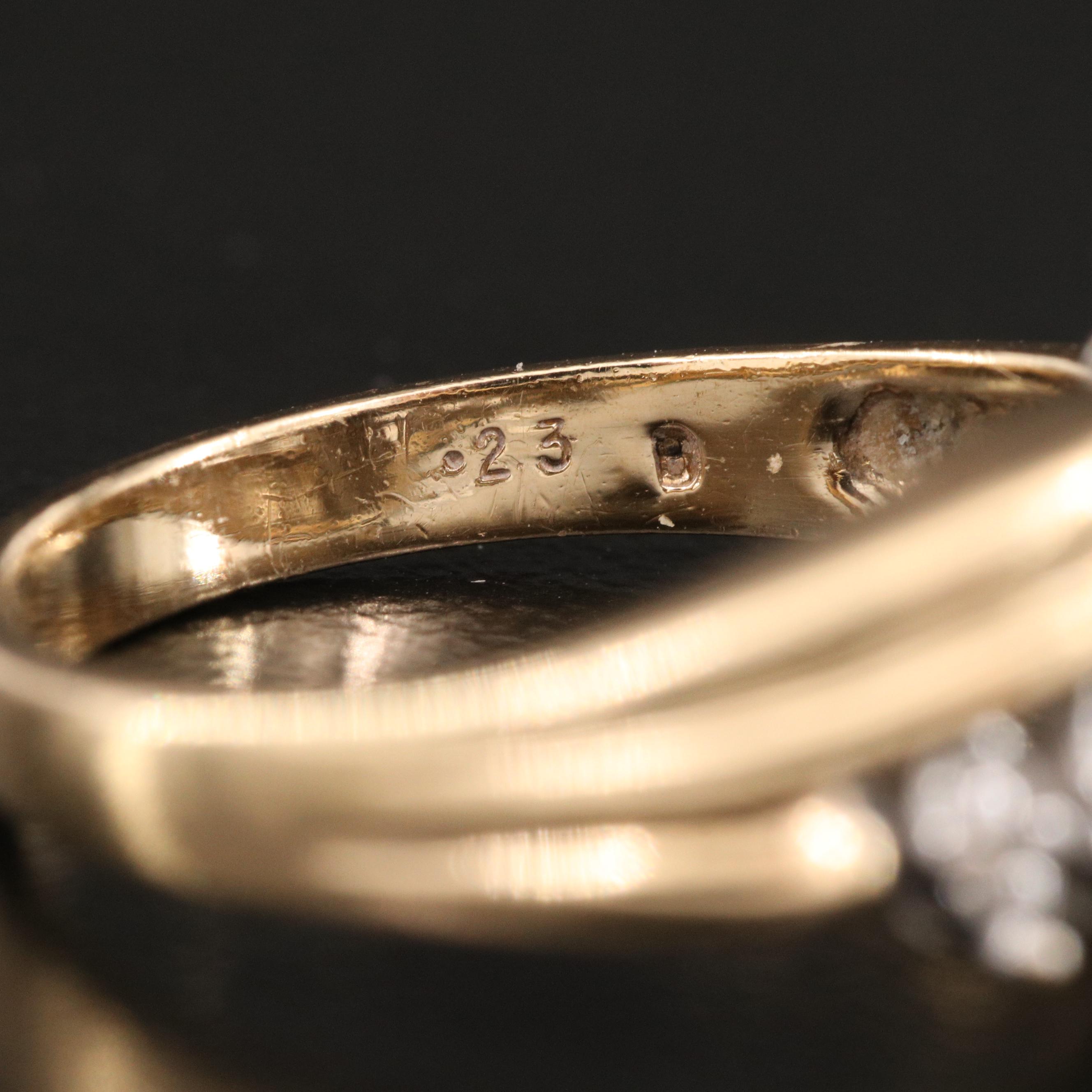 10K Diamond Cluster Ring