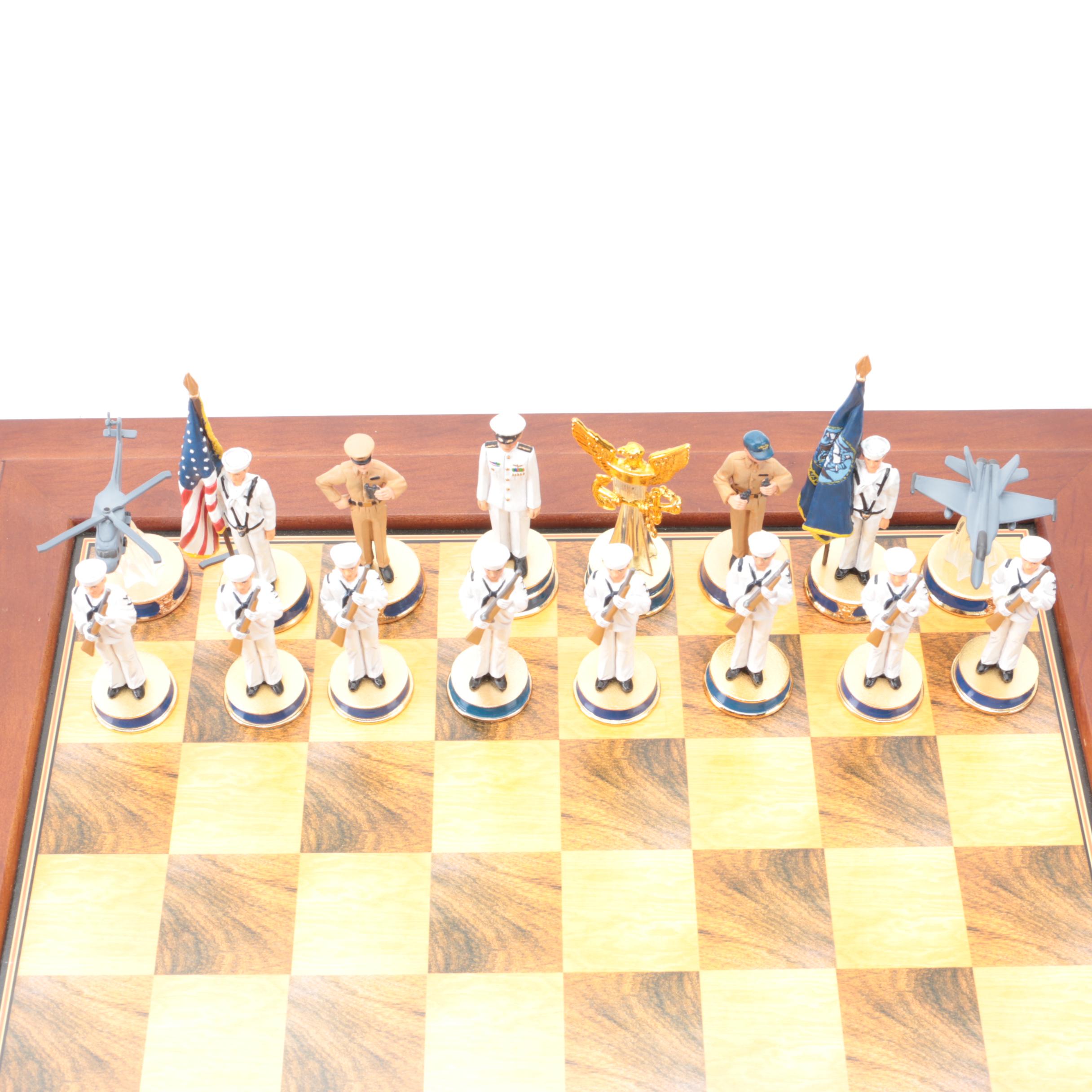 Hamilton Field of Honor US Navy, USMC Chess Set