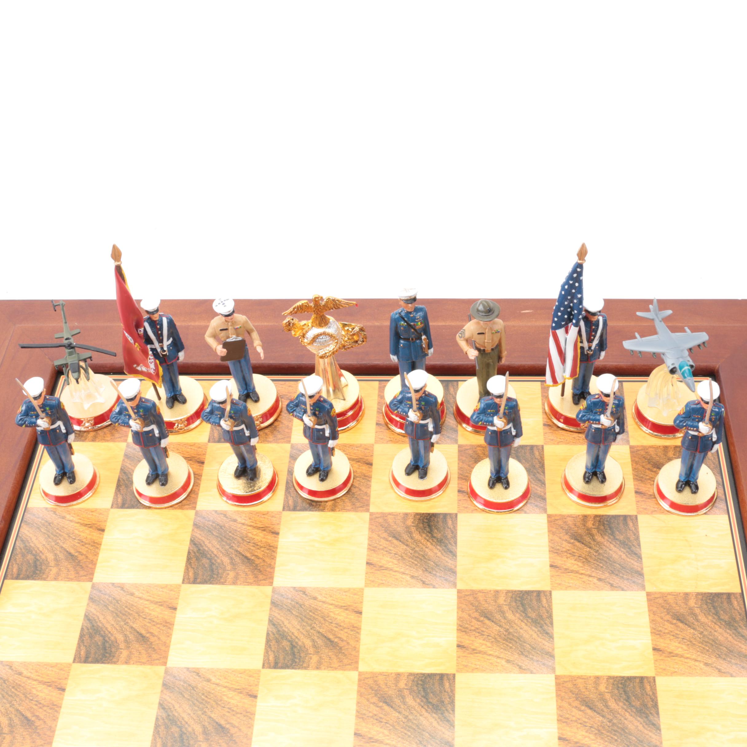 Hamilton Field of Honor US Navy, USMC Chess Set