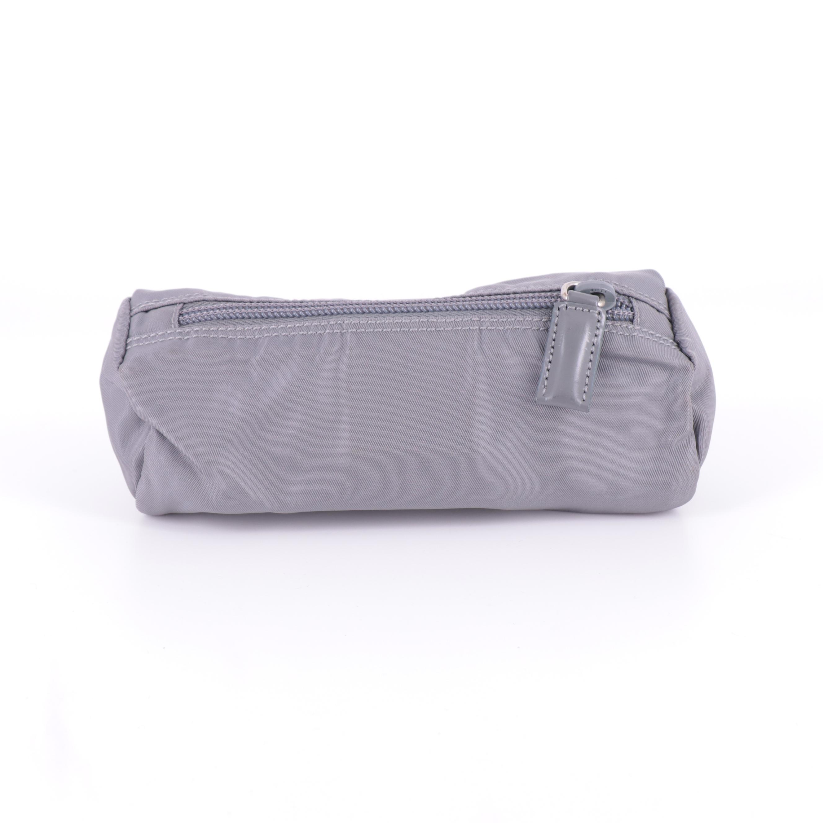 Prada Travel Zip Pouch in Grey Ghiaccio Tessuto Nylon