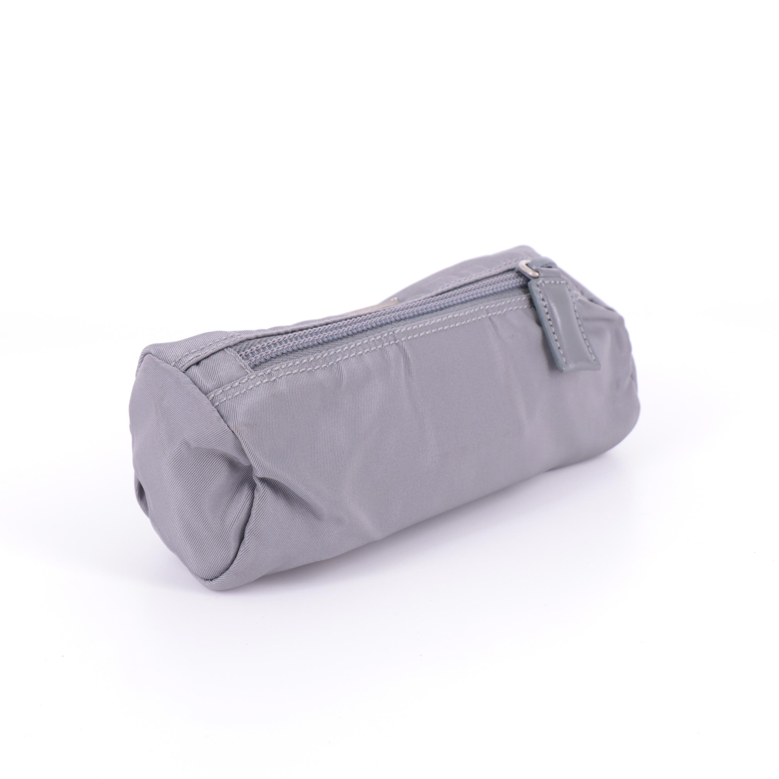 Prada Travel Zip Pouch in Grey Ghiaccio Tessuto Nylon