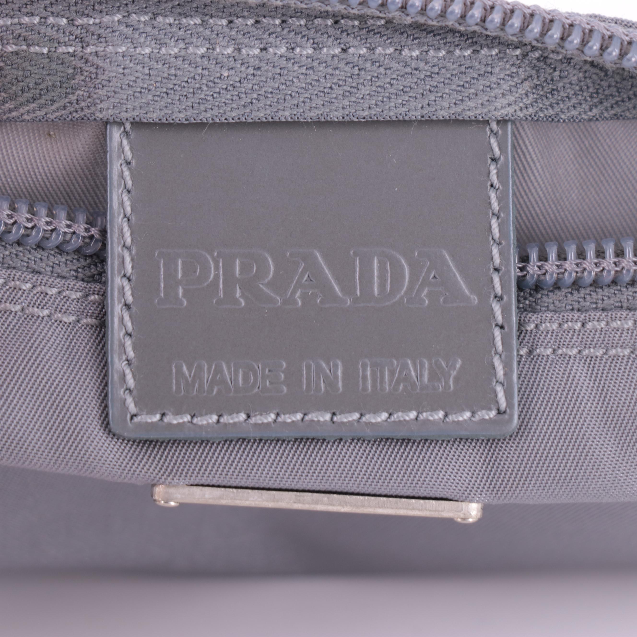 Prada Travel Zip Pouch in Grey Ghiaccio Tessuto Nylon