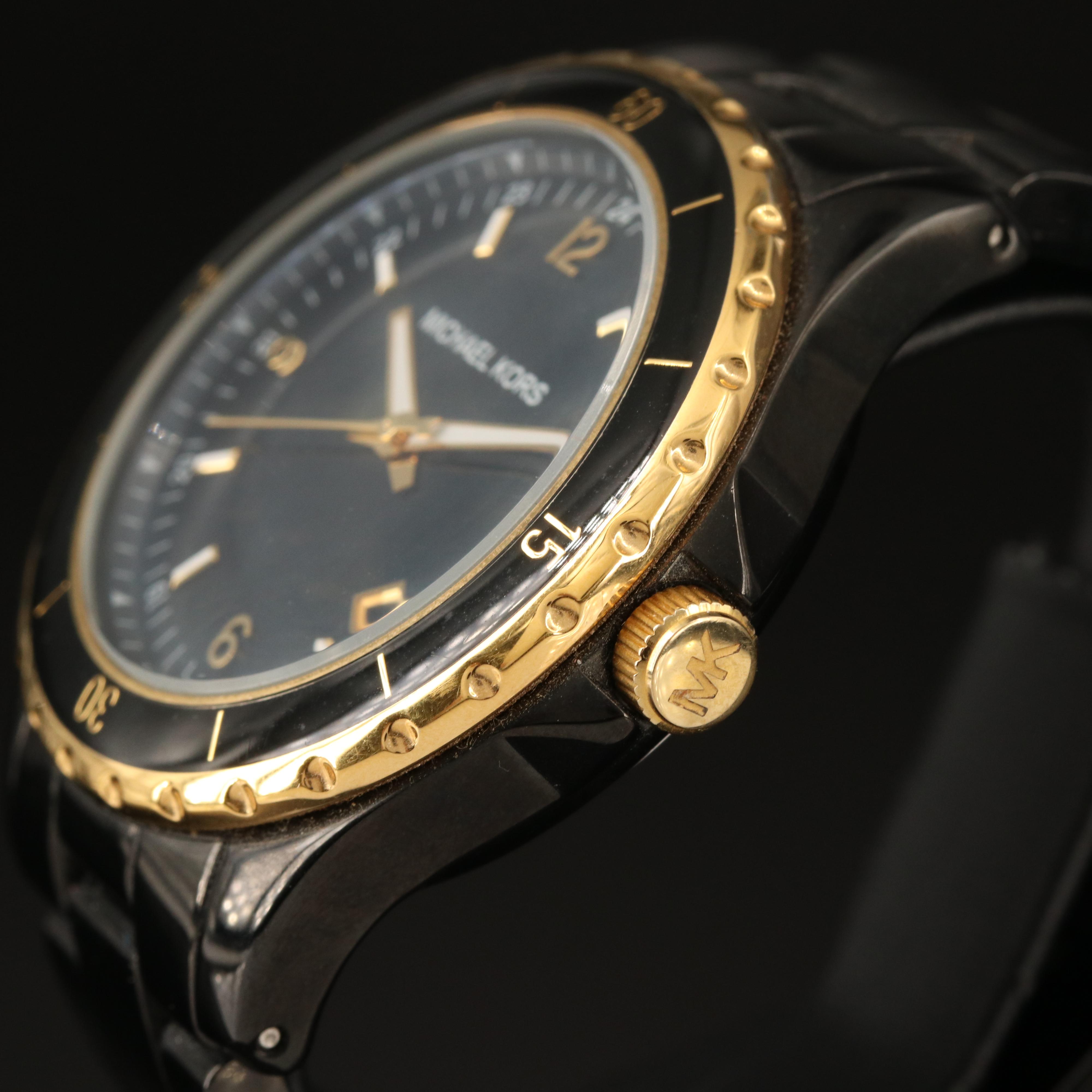 Michael Kors Quartz with Date Stainless Steel Watch