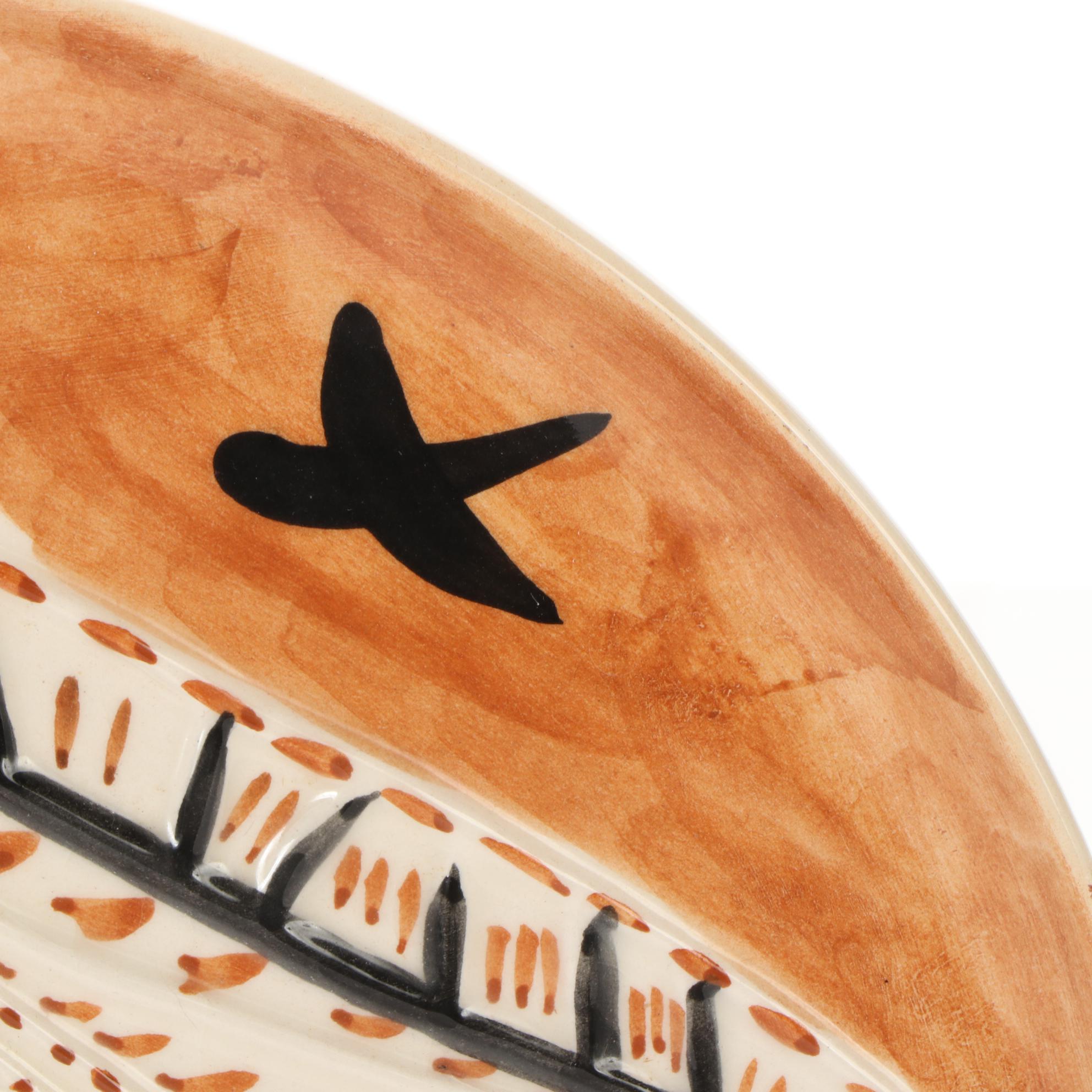 Glazed Ceramic Plate after Pablo Picasso of Goat, 1993