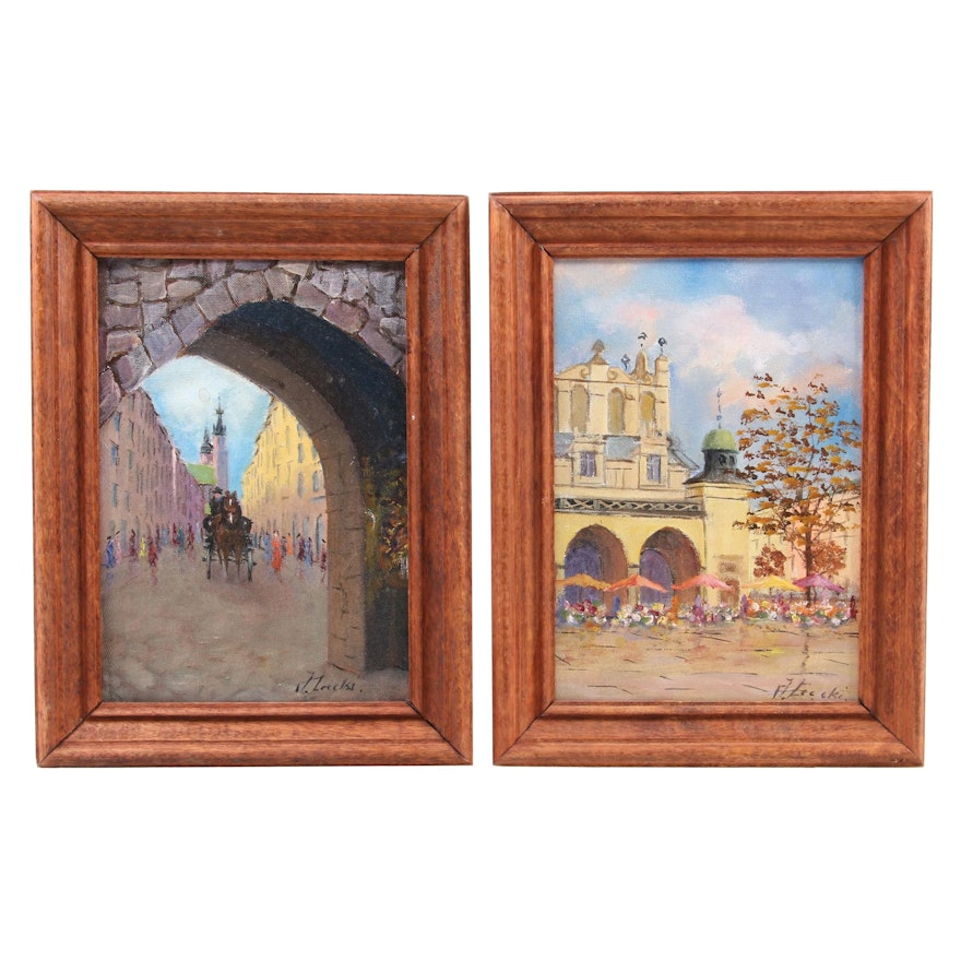Oil Paintings of European Street Scenes