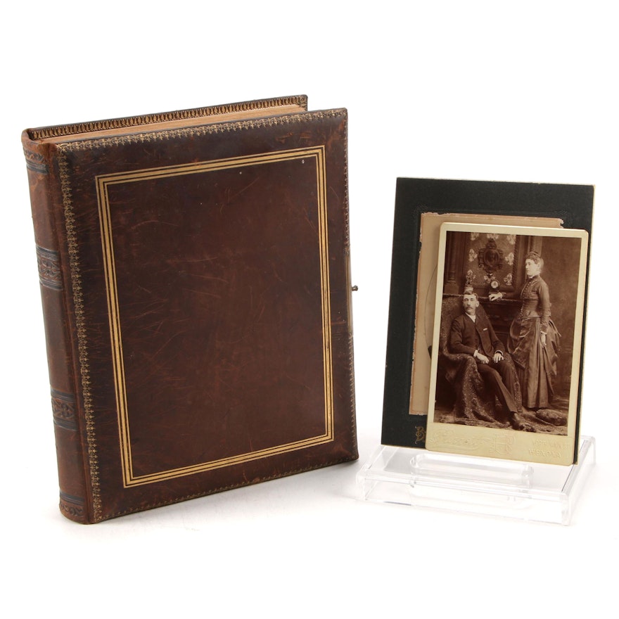 Silver Print Photograph Album Including Tintypes, Late 19th-Early 20th Century