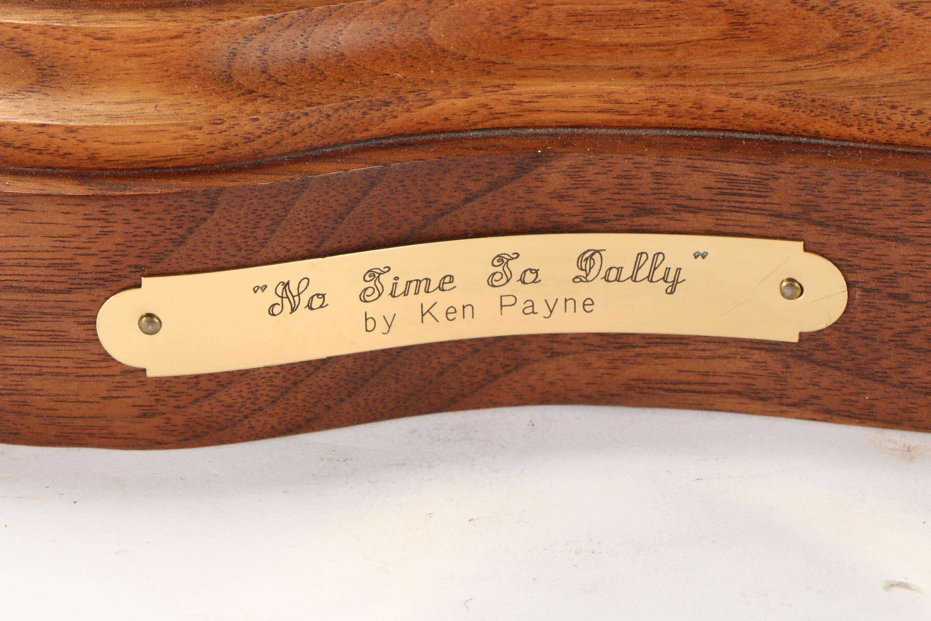 Ken Payne Cast Bronze Sculpture "No Time to Dally," 1990