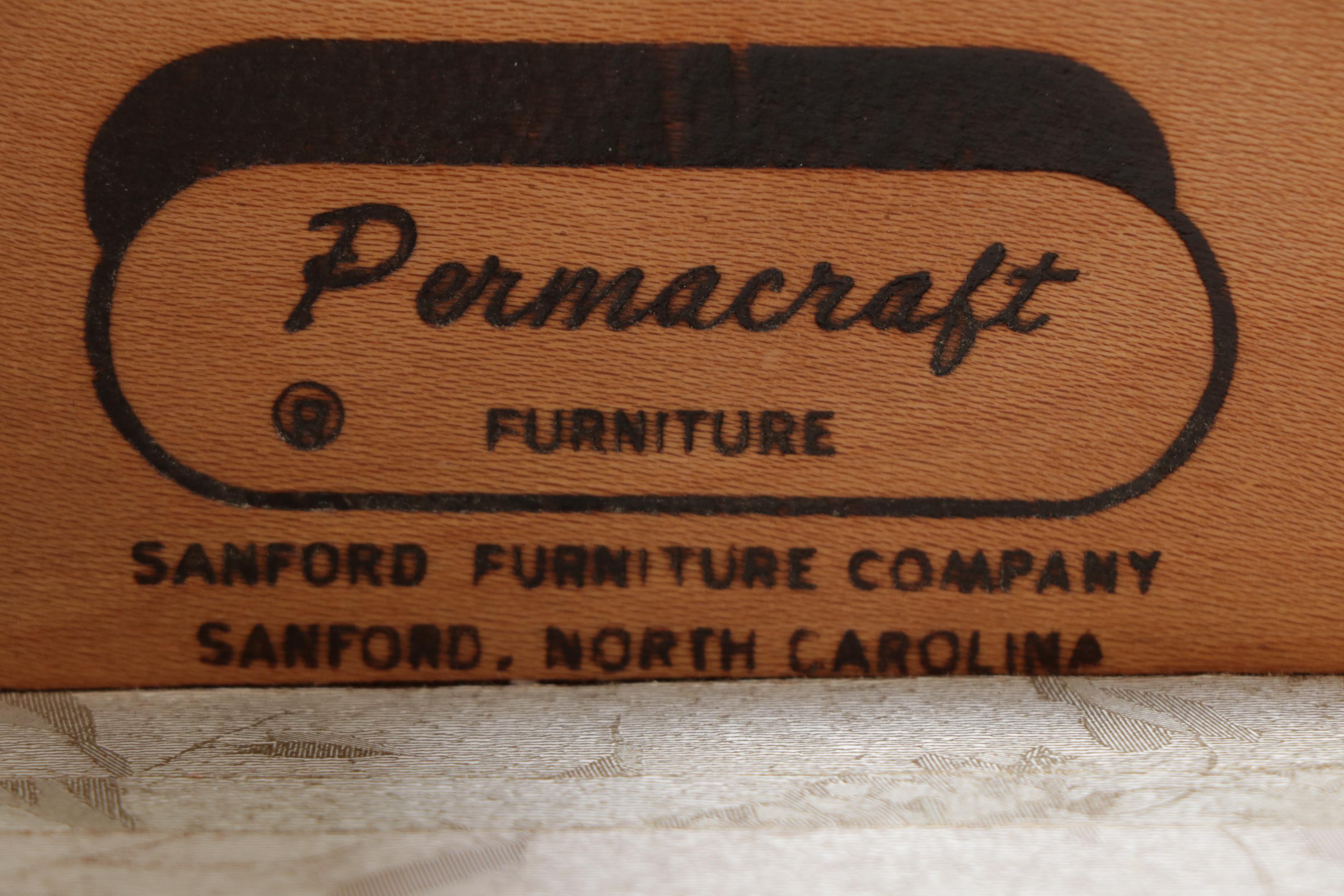 Permacraft "Autumn" Walnut Curio Cabinet, Mid to Late 20th Century