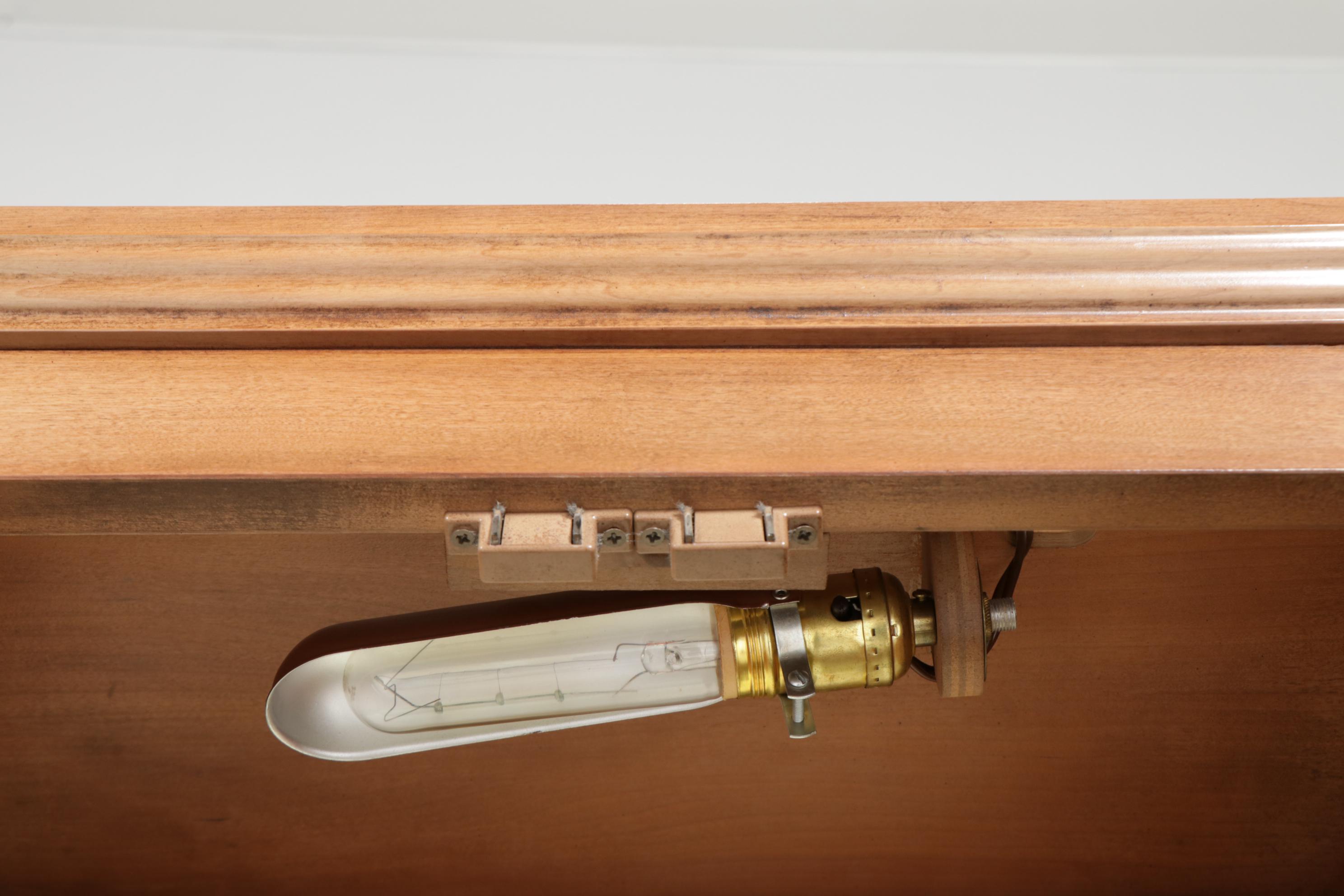 Permacraft "Autumn" Walnut Curio Cabinet, Mid to Late 20th Century