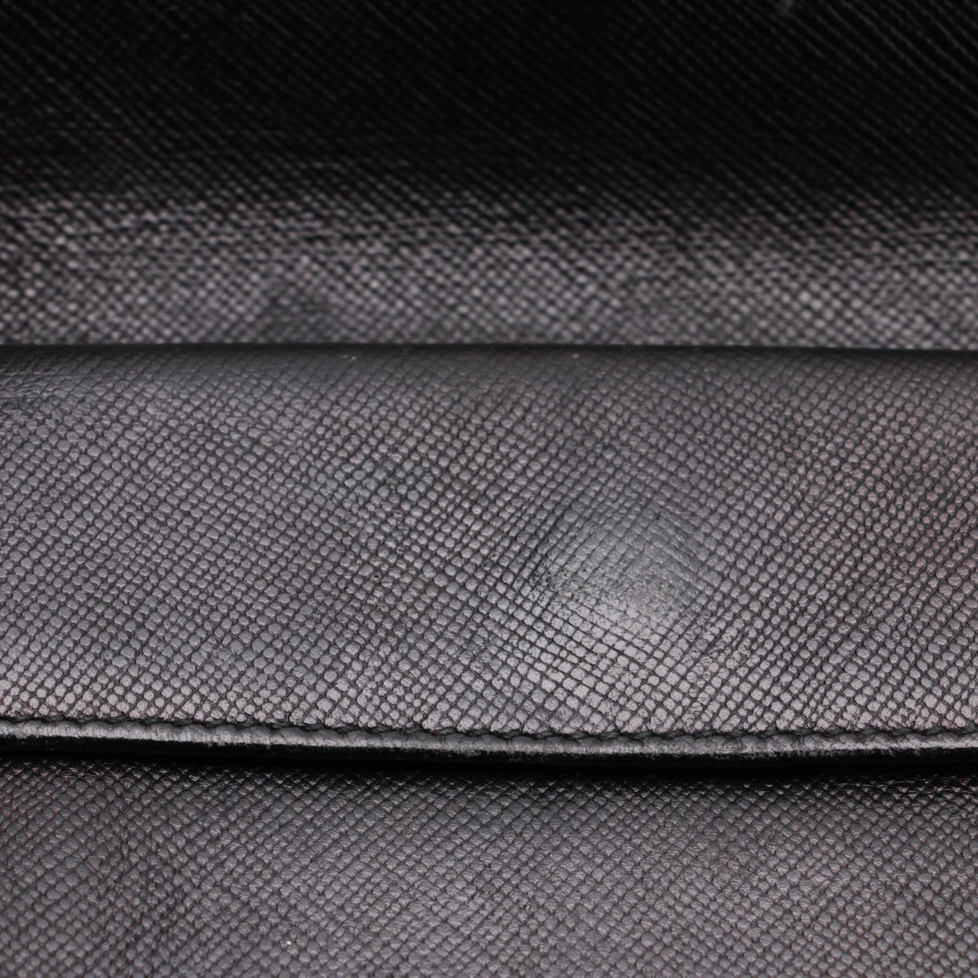 Prada Cerise Tessuto Nylon Vela Flap Wallet with Saffiano Leather