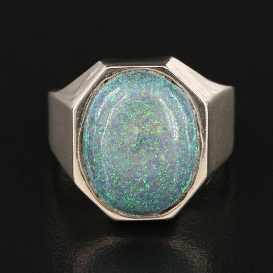 14K Opal in Matrix Ring