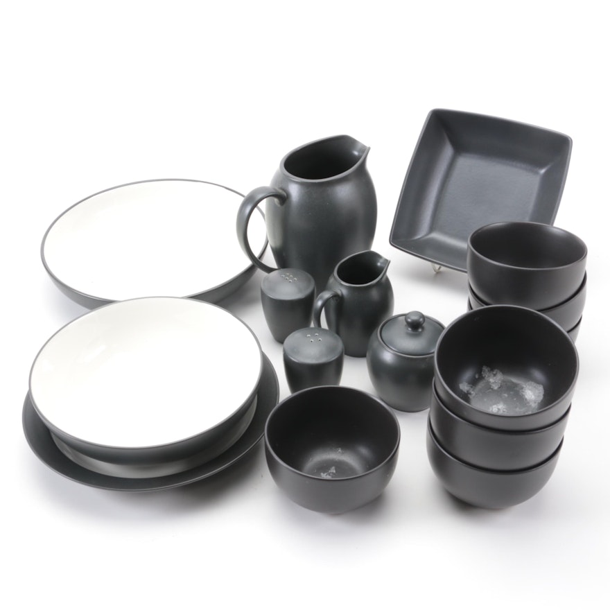 Noritake "Colorwave Graphite" Serveware with Other Ceramic Cereal Bowls